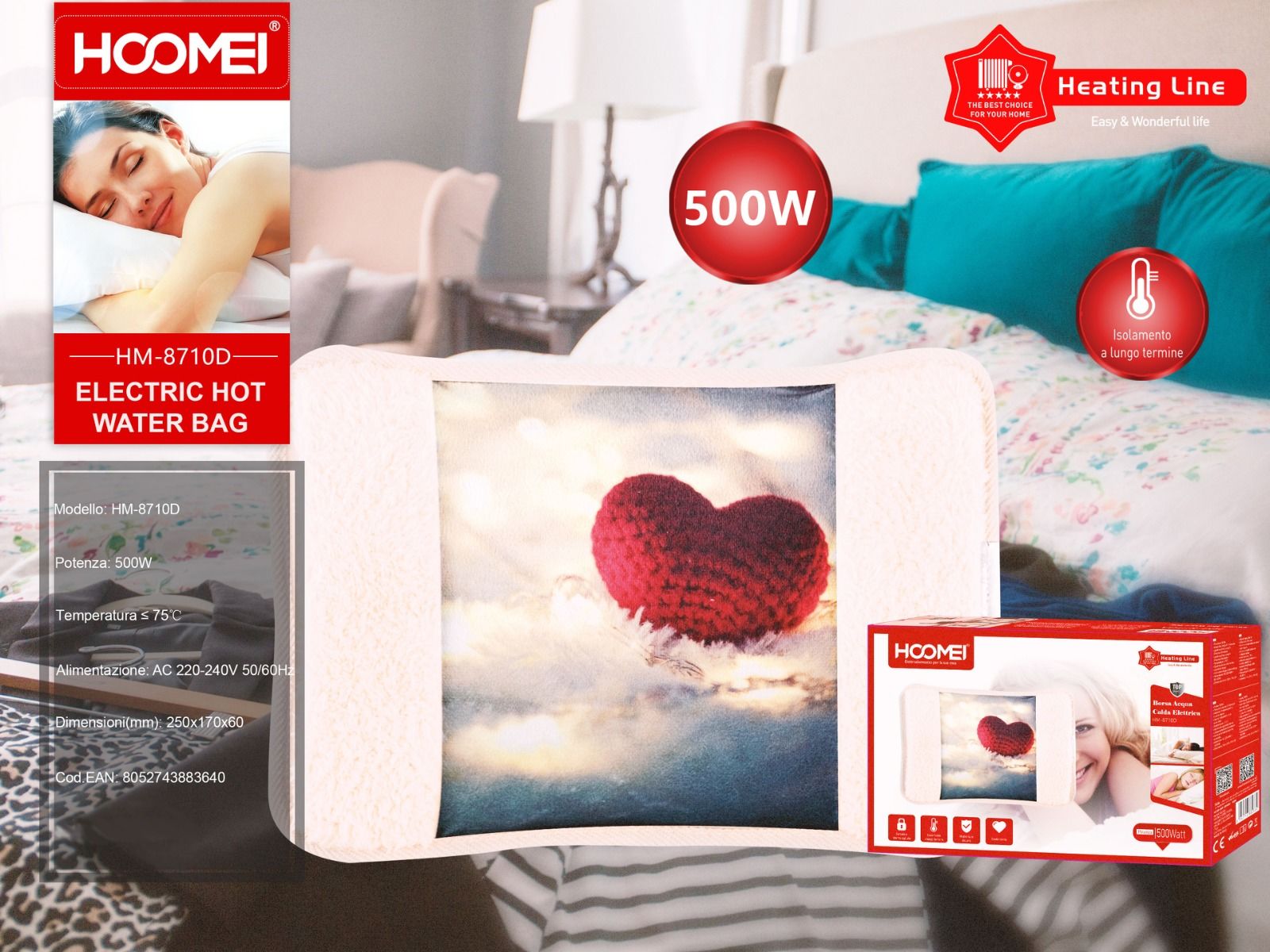BORSA ACQUA CALDA 500W HM-8710DHoomei