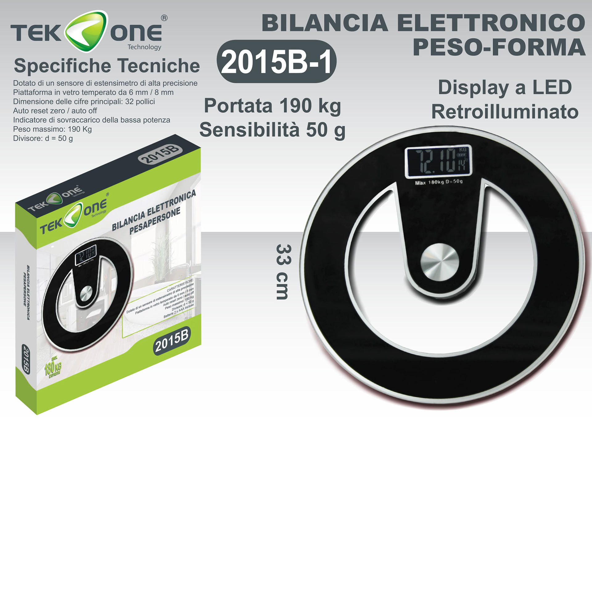 BILANCIA PESA PERSONA 2015B NEROTekone