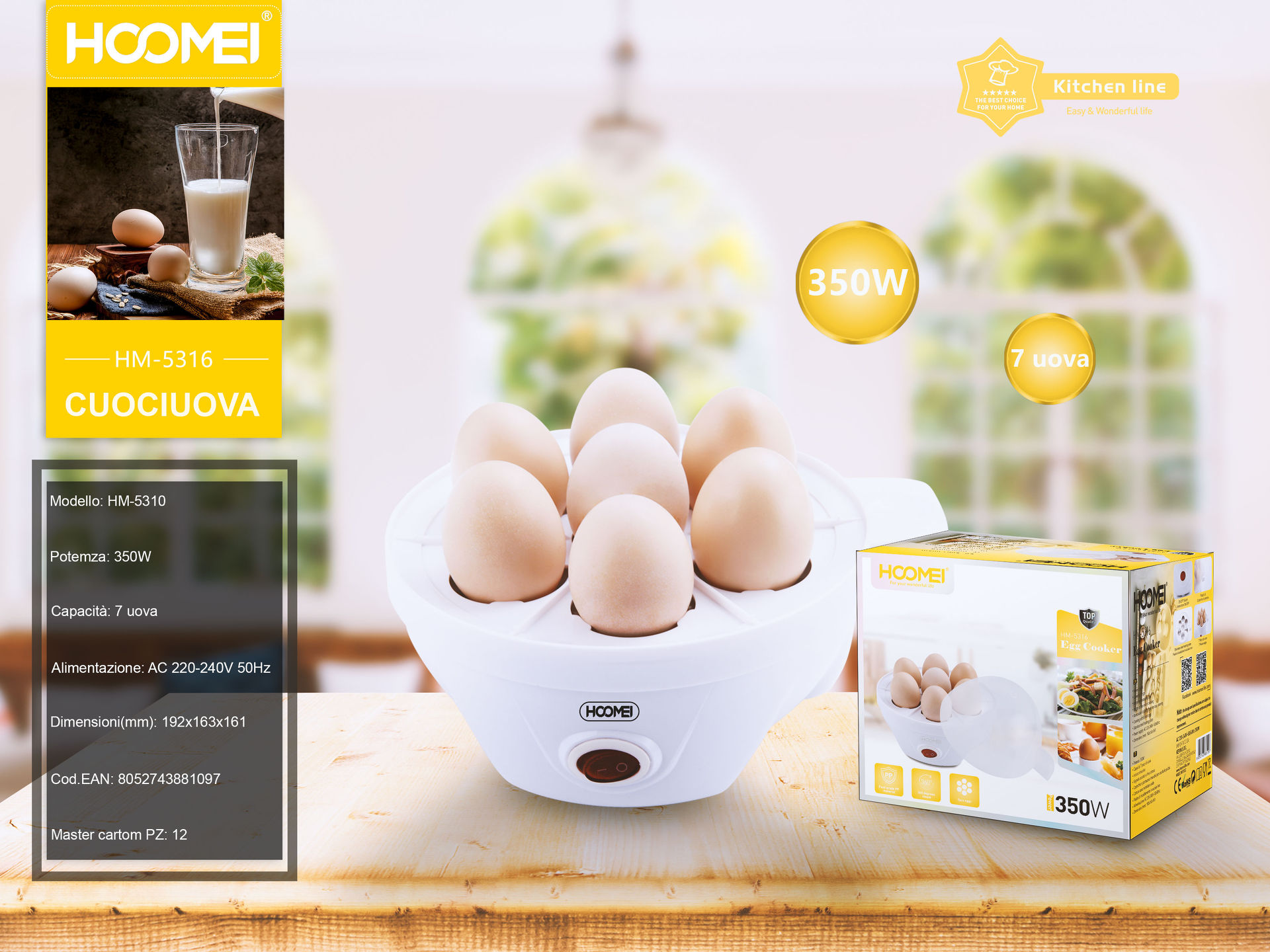 CUOCI UOVA 7P HM-5316 (1097)Hoomei