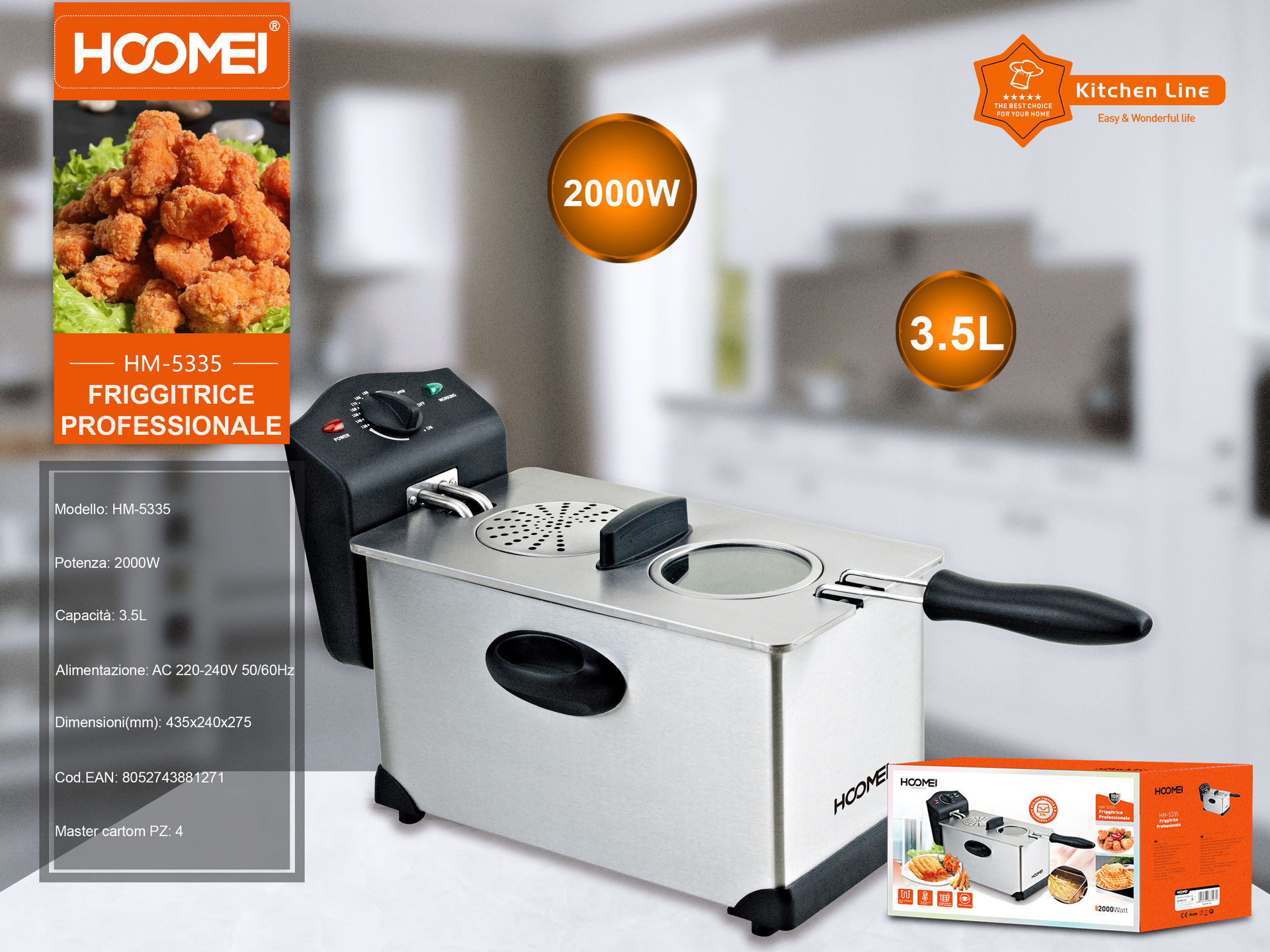 MACCHINA X FRITTO 3.5L HM-5335 (1271)Hoomei