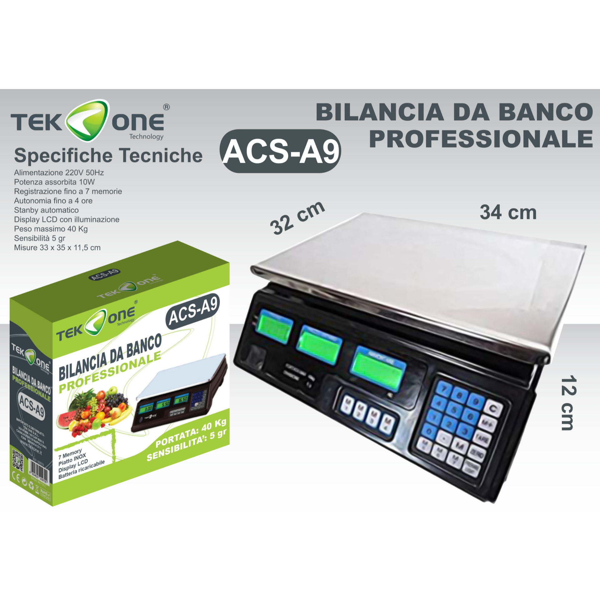BILANCIA DA BANCO PROFESSIONALE A9Tekone