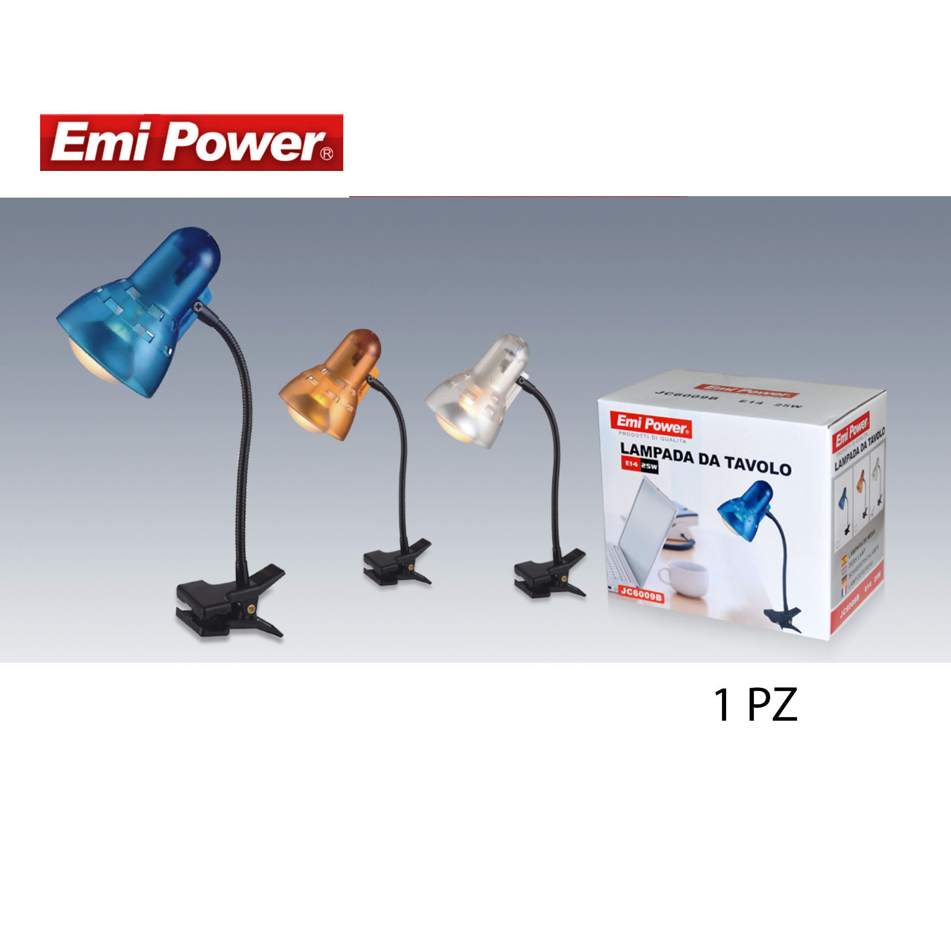 EMI STYLE LAMPADA DA TAVOLO CON CLIP E14 25WEmi Style