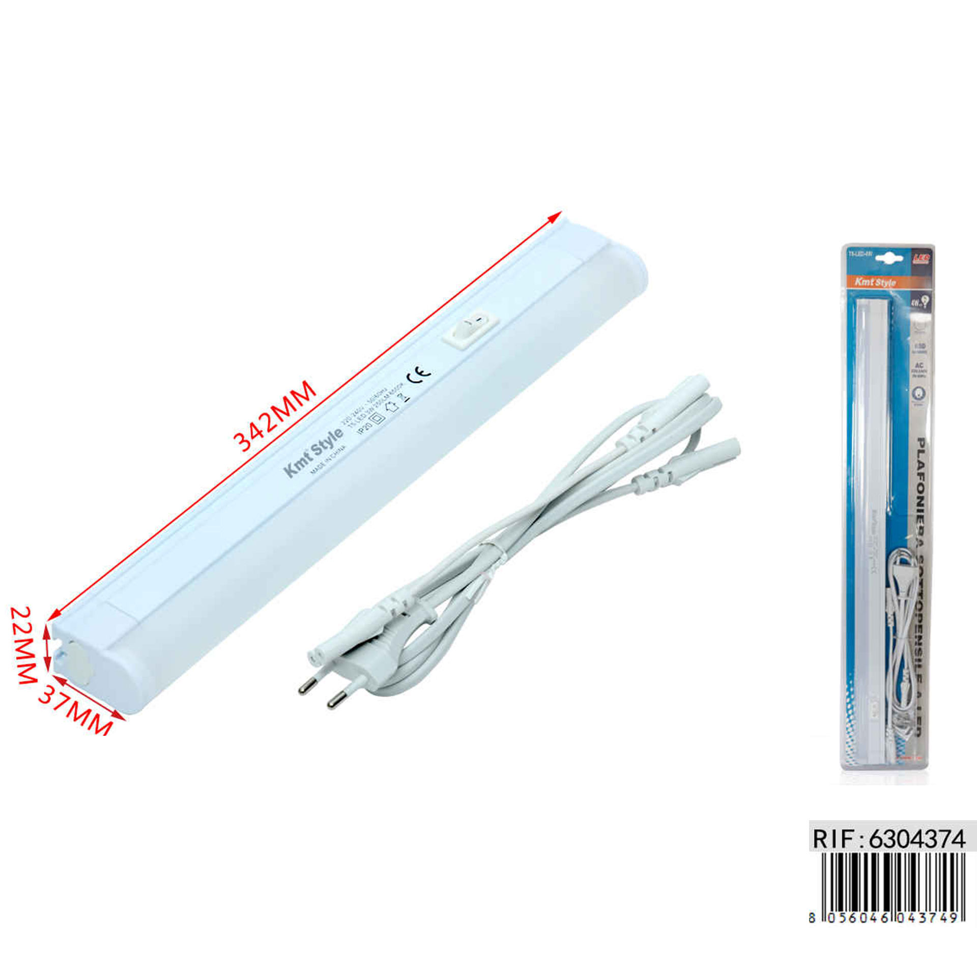 PLACCHETTA ULTRA-SOTTILE TUBO FLUORESCENTE 35CMEmi Style