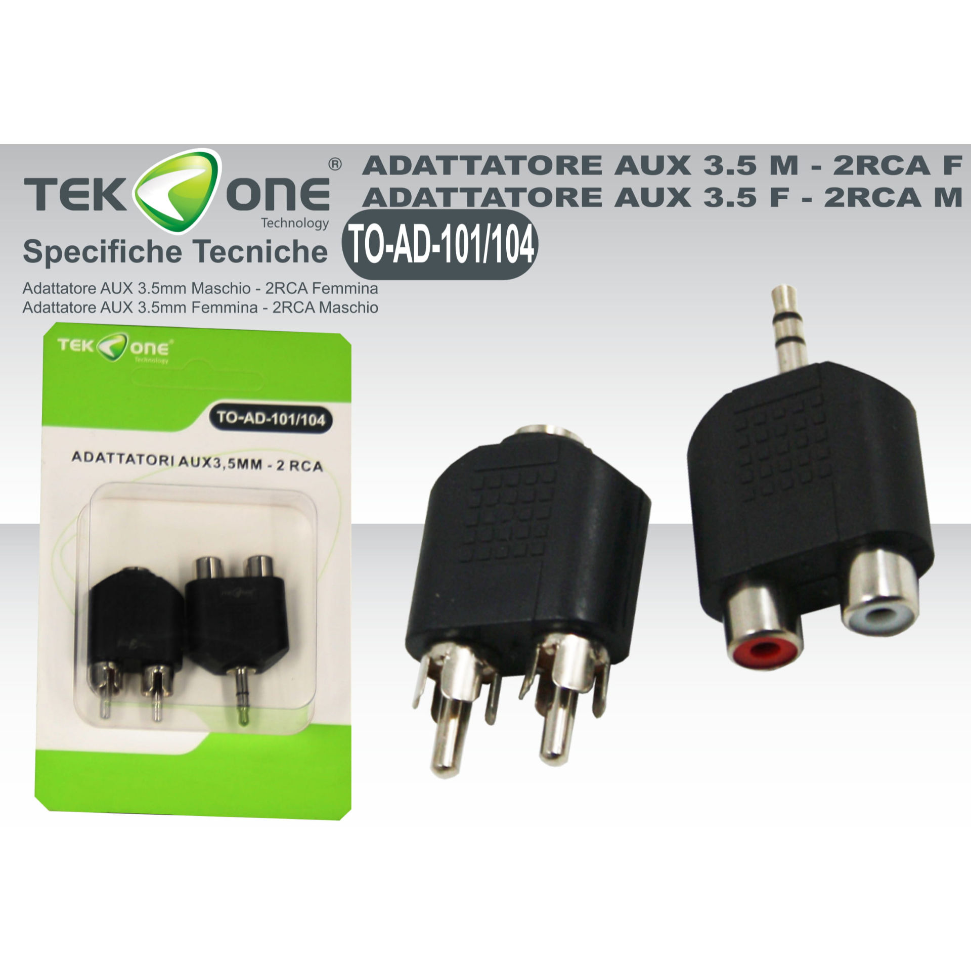 ADATTATORI 2RCA AUXTekone