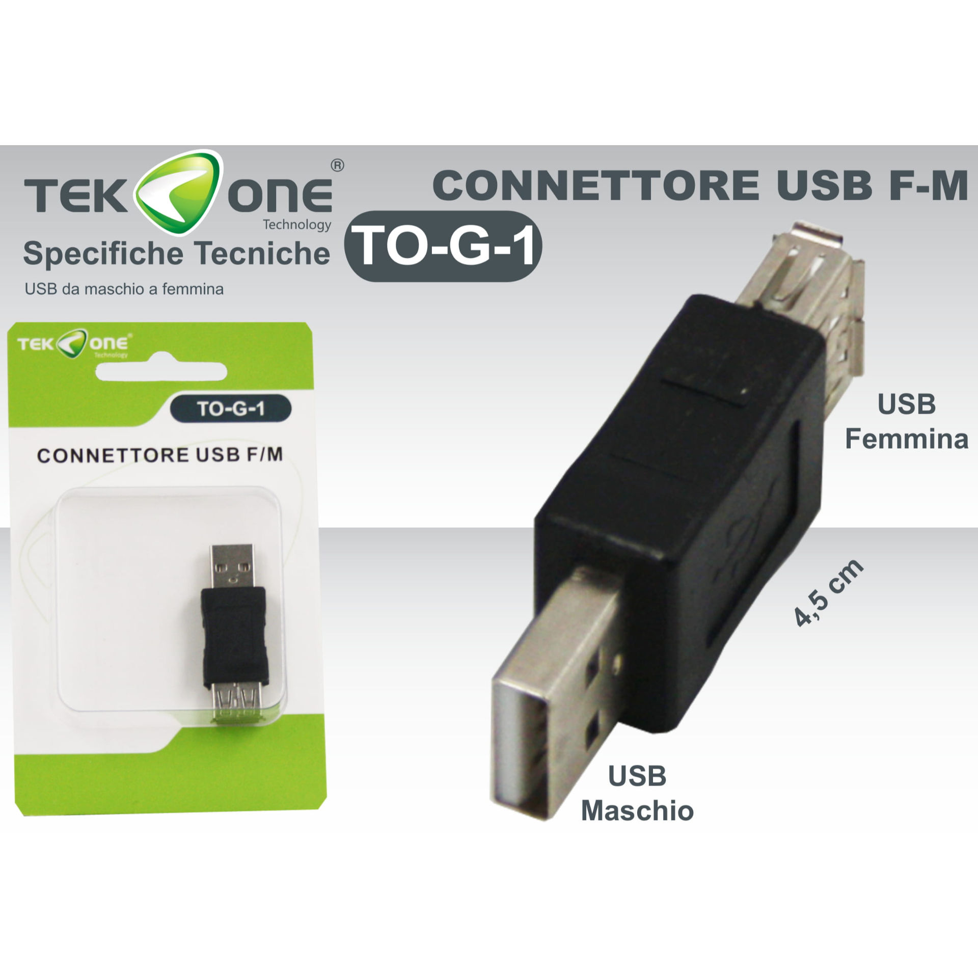 CONNETTORE USB M/FTekone