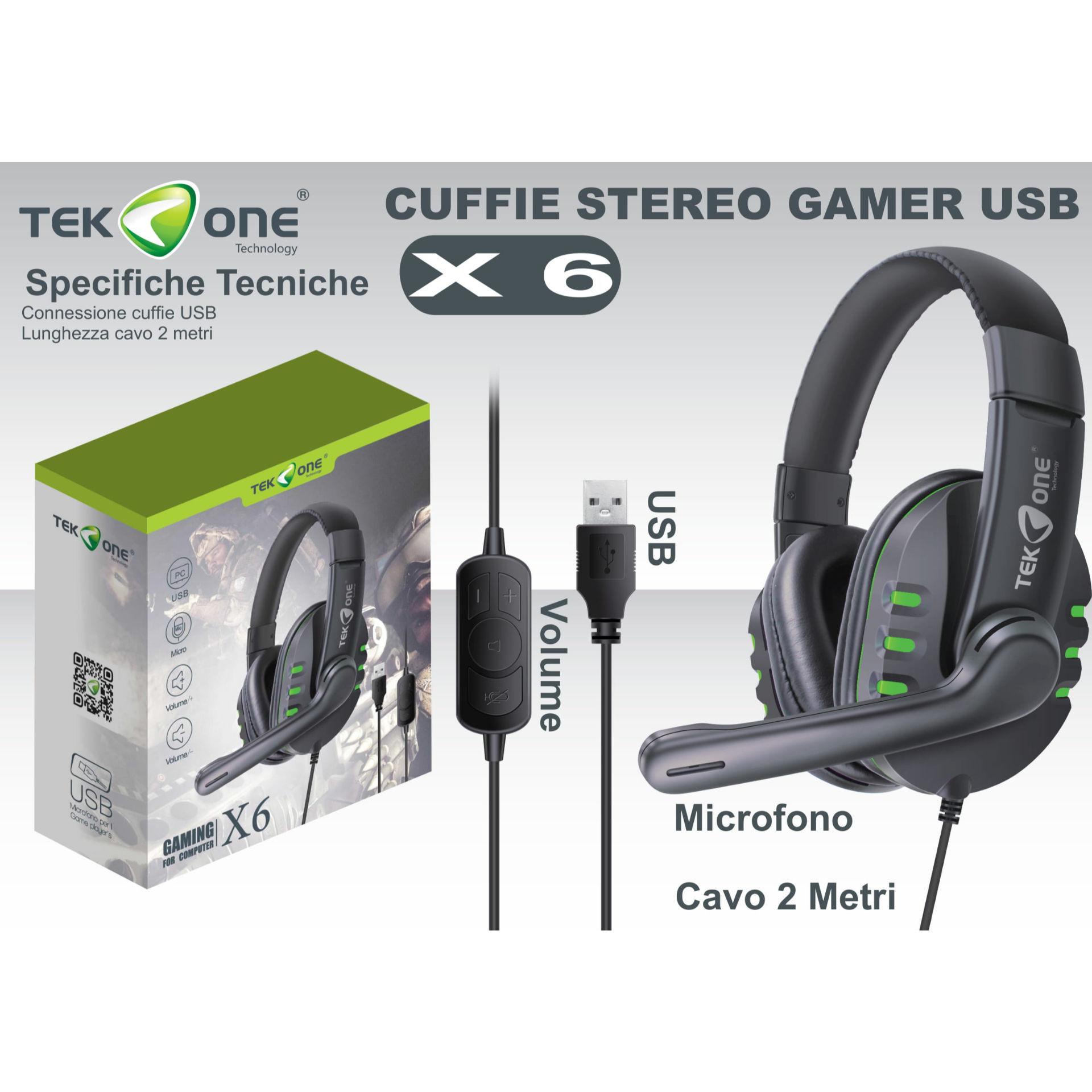 CUFFIA PROFESSIONALE PER PC X6Tekone