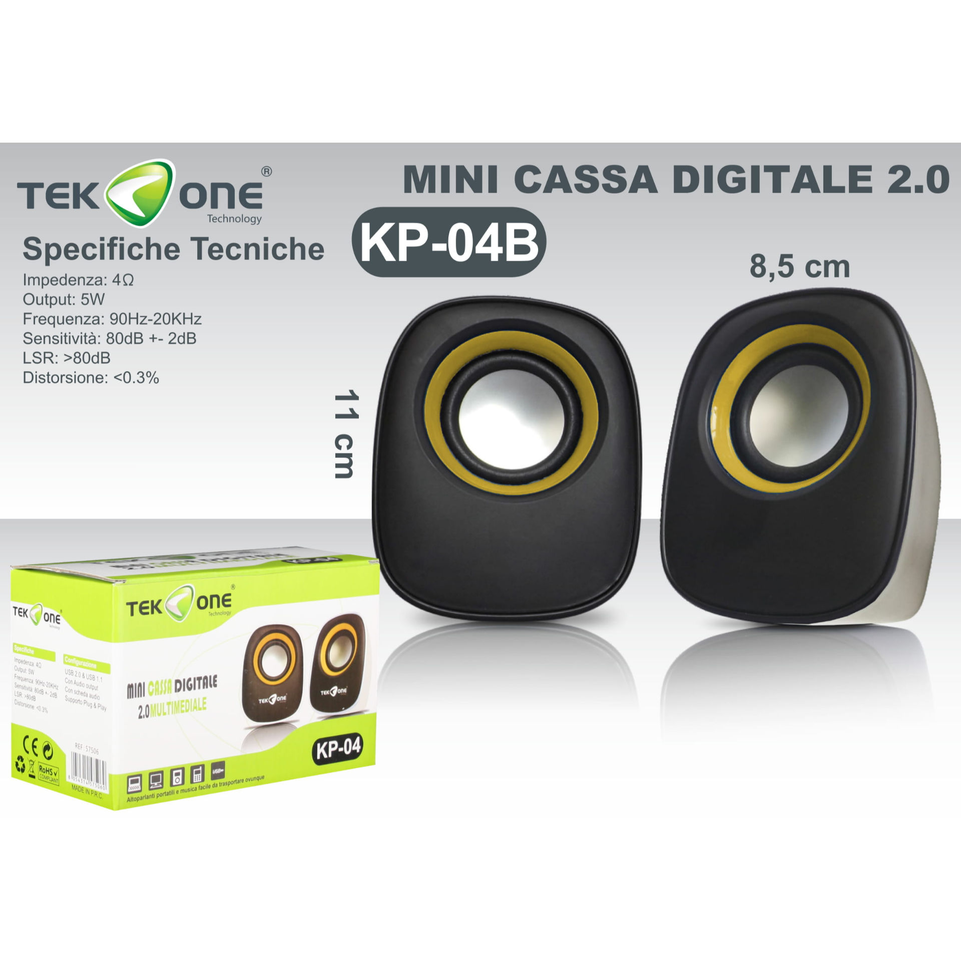 SPEAKER BICANALE KP-04 B/BTekone