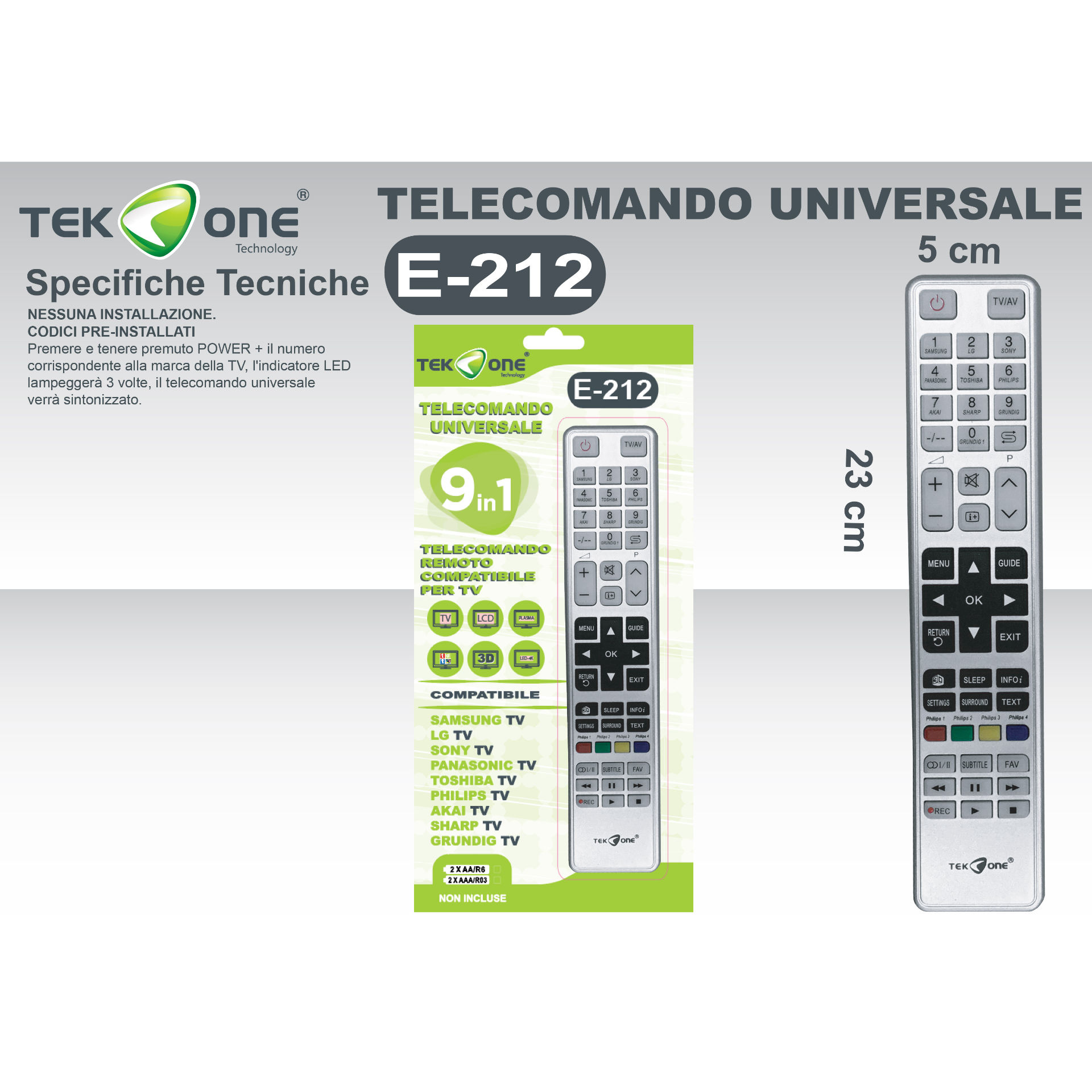 TELECOMANDO UNIVERSALE AUTOMATICOTekone