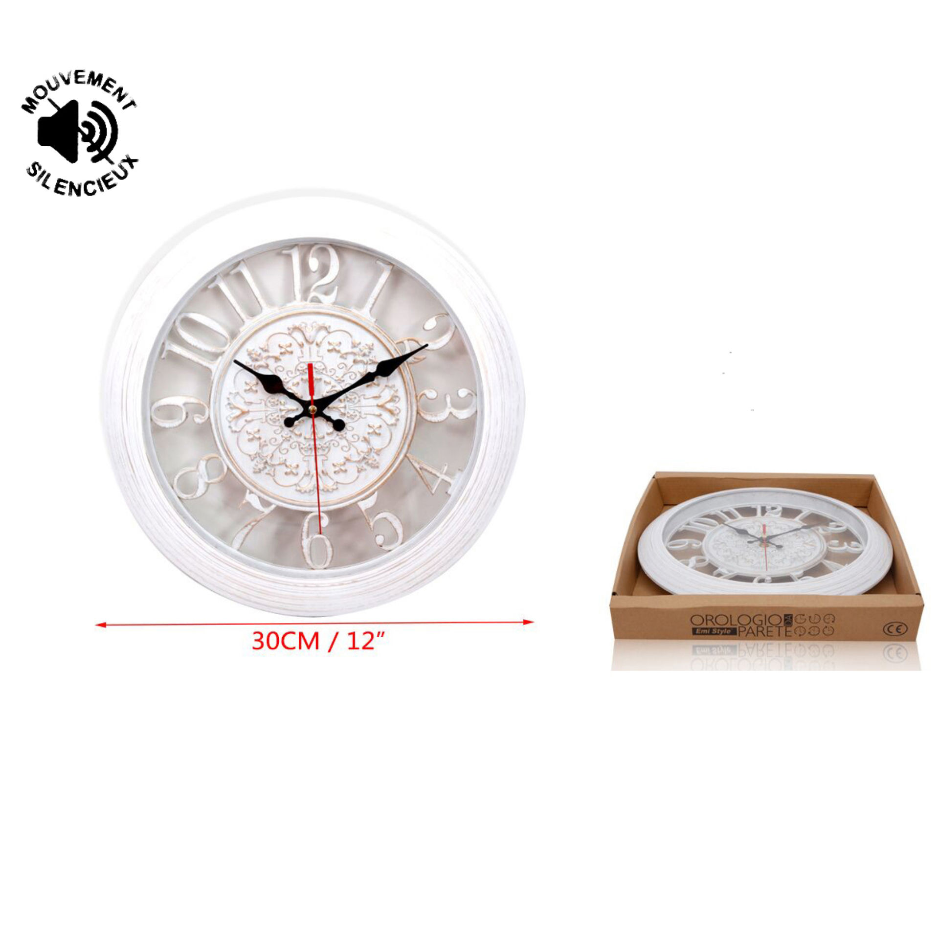 OROLOGIO DA PARETE 30CM(12 )Emi Style