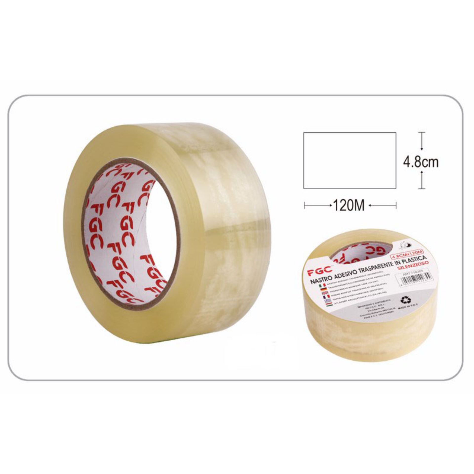 NASTRO ADESIVO TRASPARENTE (SILENZIOSO) 4,8CMX120MHQ