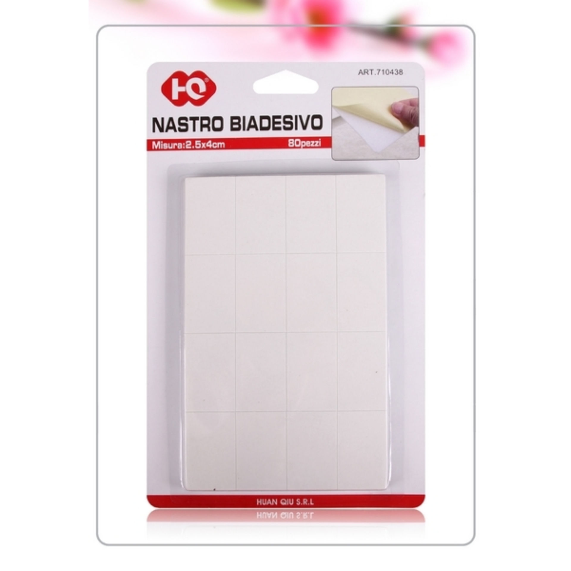 NASTRO BIADESIVO A FOGLI 2,5X4CMHQ