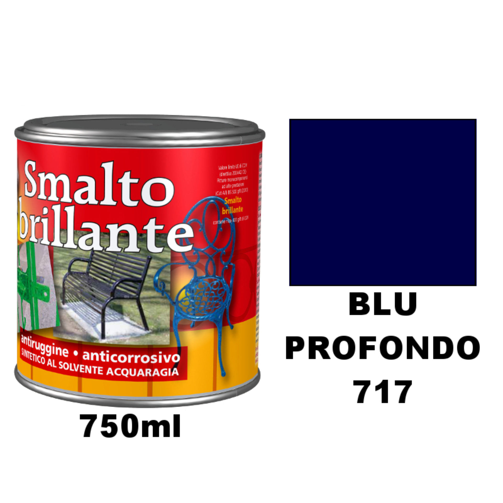 RC SMALTO BRILLANTE ACRILICO   BLU PROFONDO  717Cipir