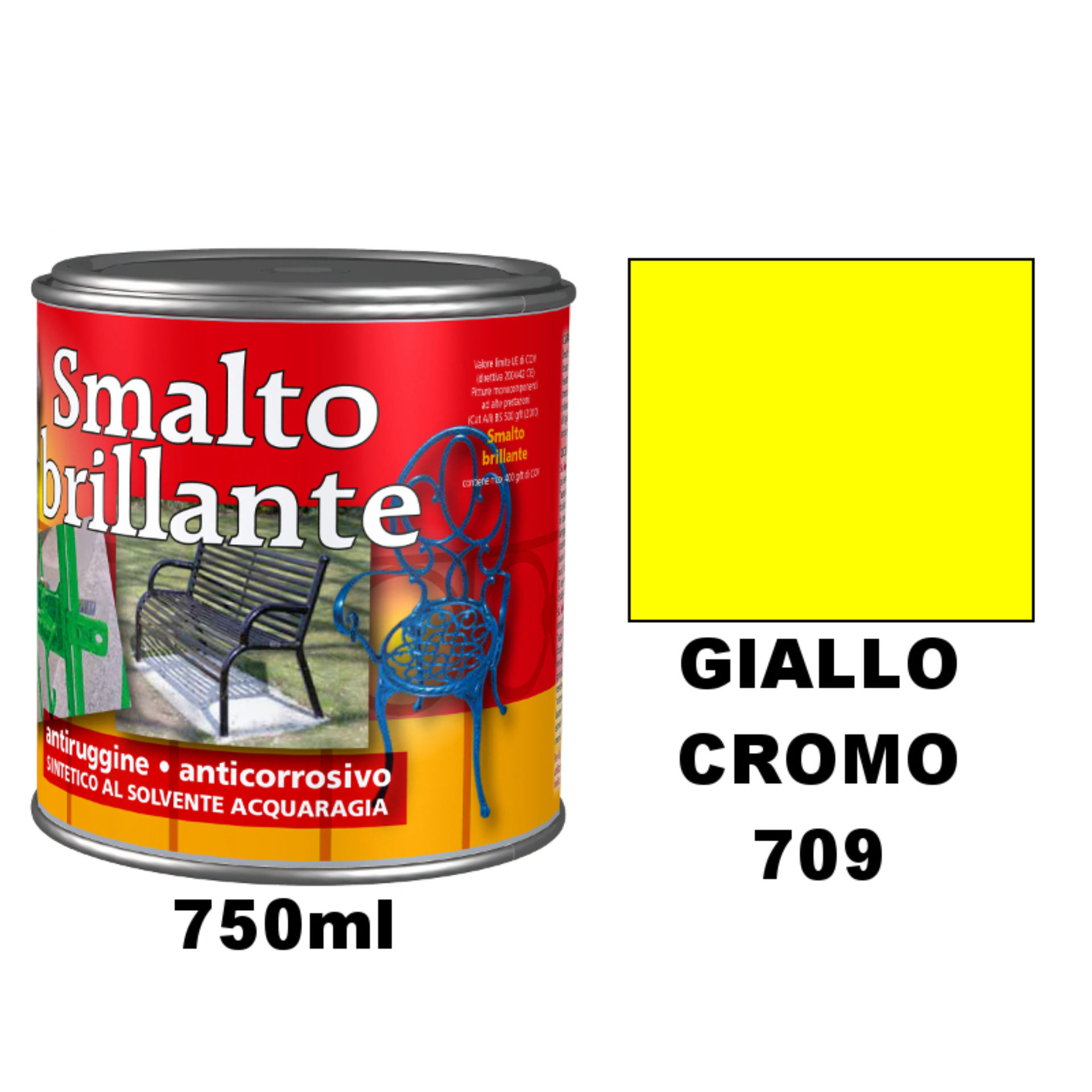 RC SMALTO BRILLANTE ACRILICO   GIALLO CROMO 709Cipir