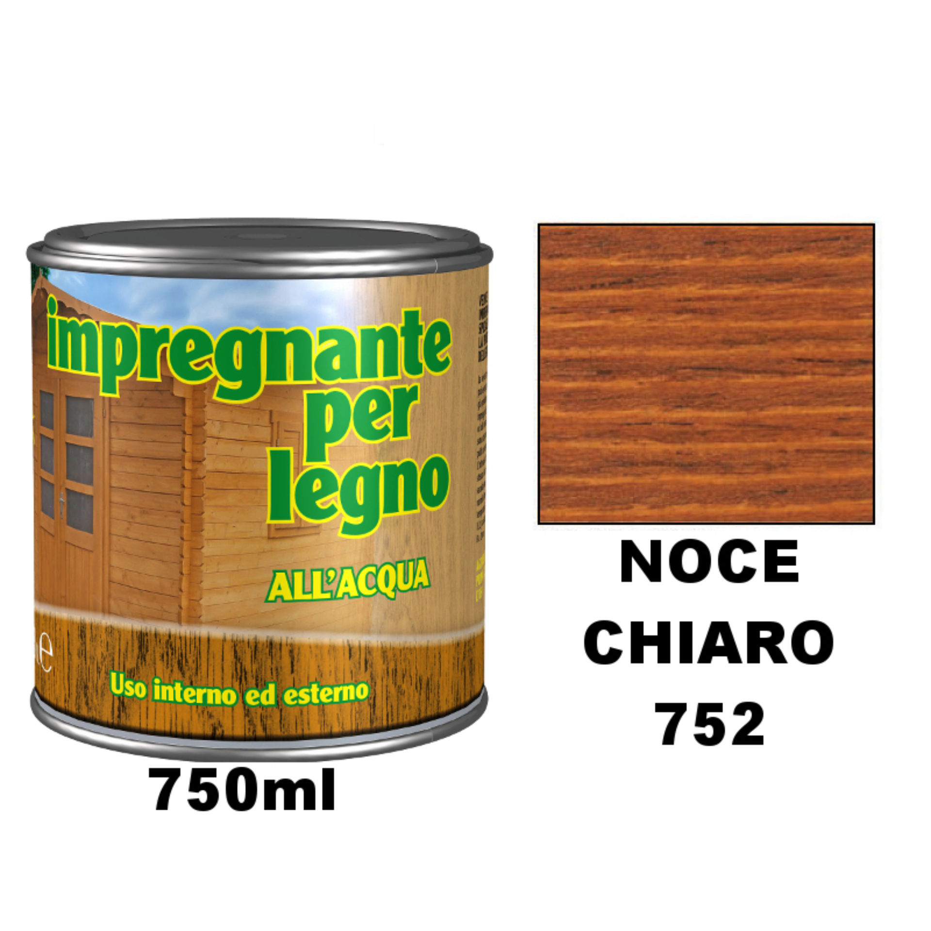 IMPREGNANTE ALL ACQUA PER LEGNO   NOCE CHIARO 752Cipir