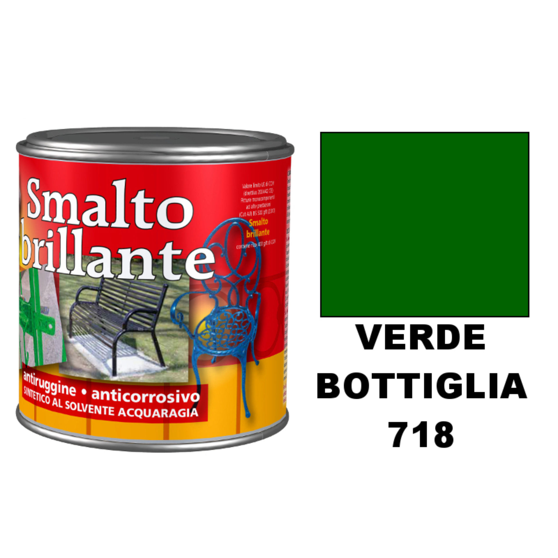 SMALTO ACRILICO VERDE BOTTIGLIA 718Cipir