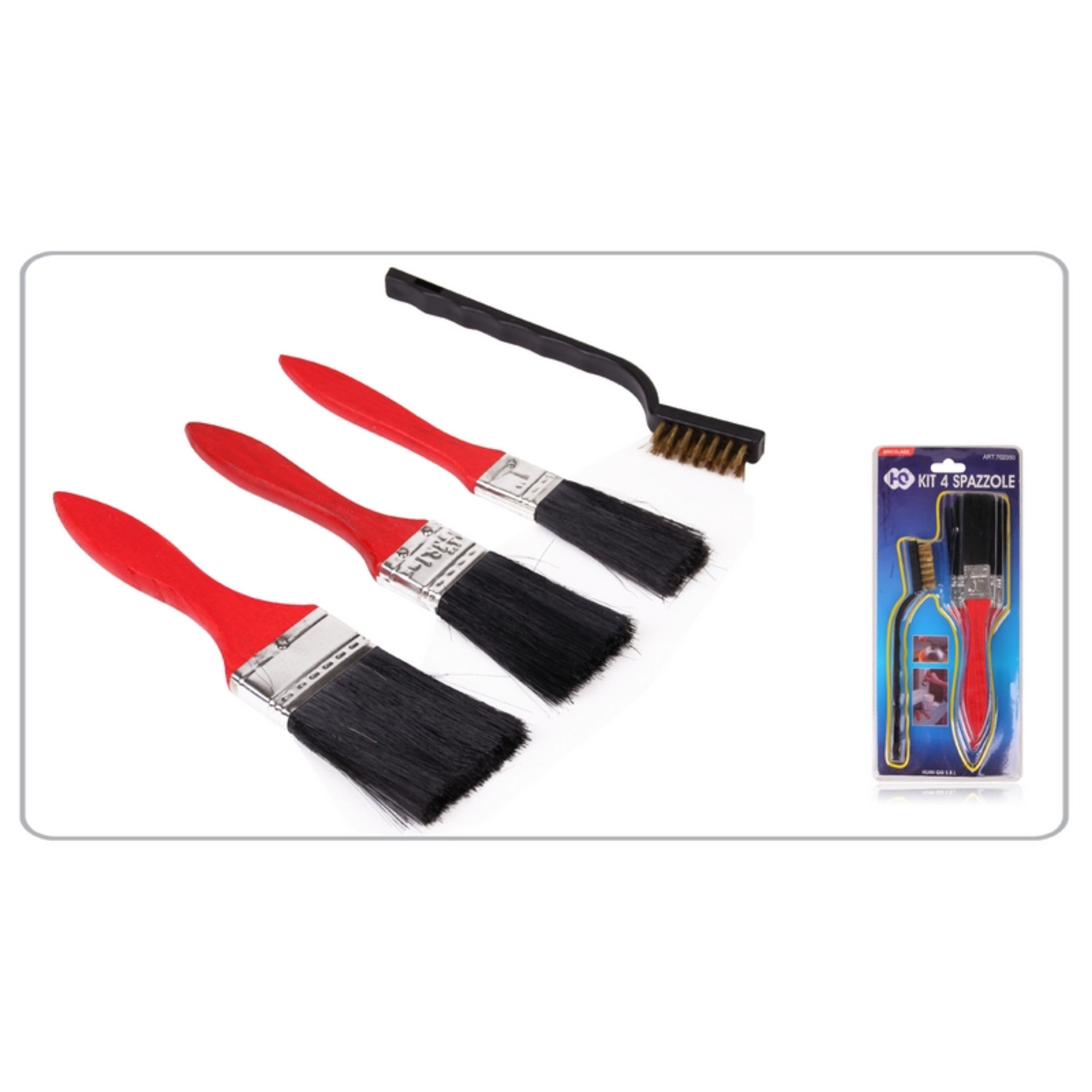 SET 3 PENNELLI NYLON C/MANIC.ROS+1 SPAZZOLA OTTONEHQ