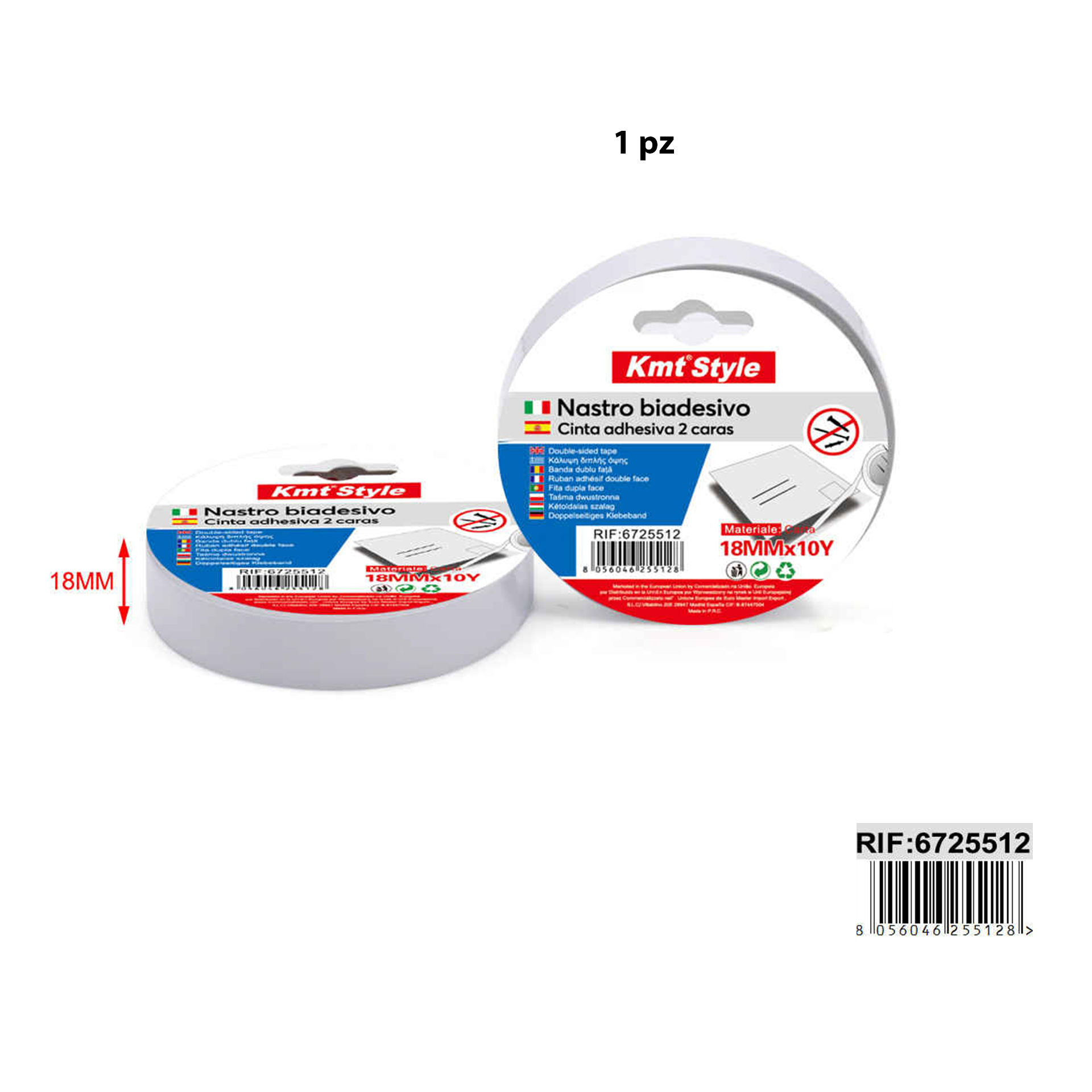 NASTRO BIADESIVO 18MM*10MEmi Style