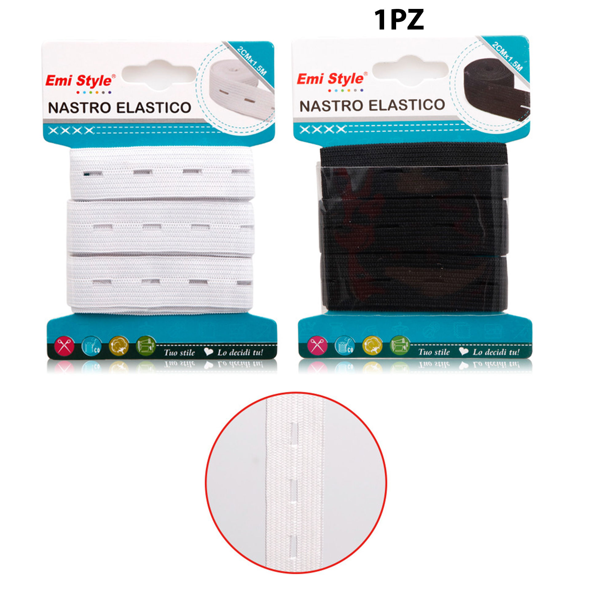 NASTRO ELASTICO 2CM*1.5M(6218964-AB)Emi Style