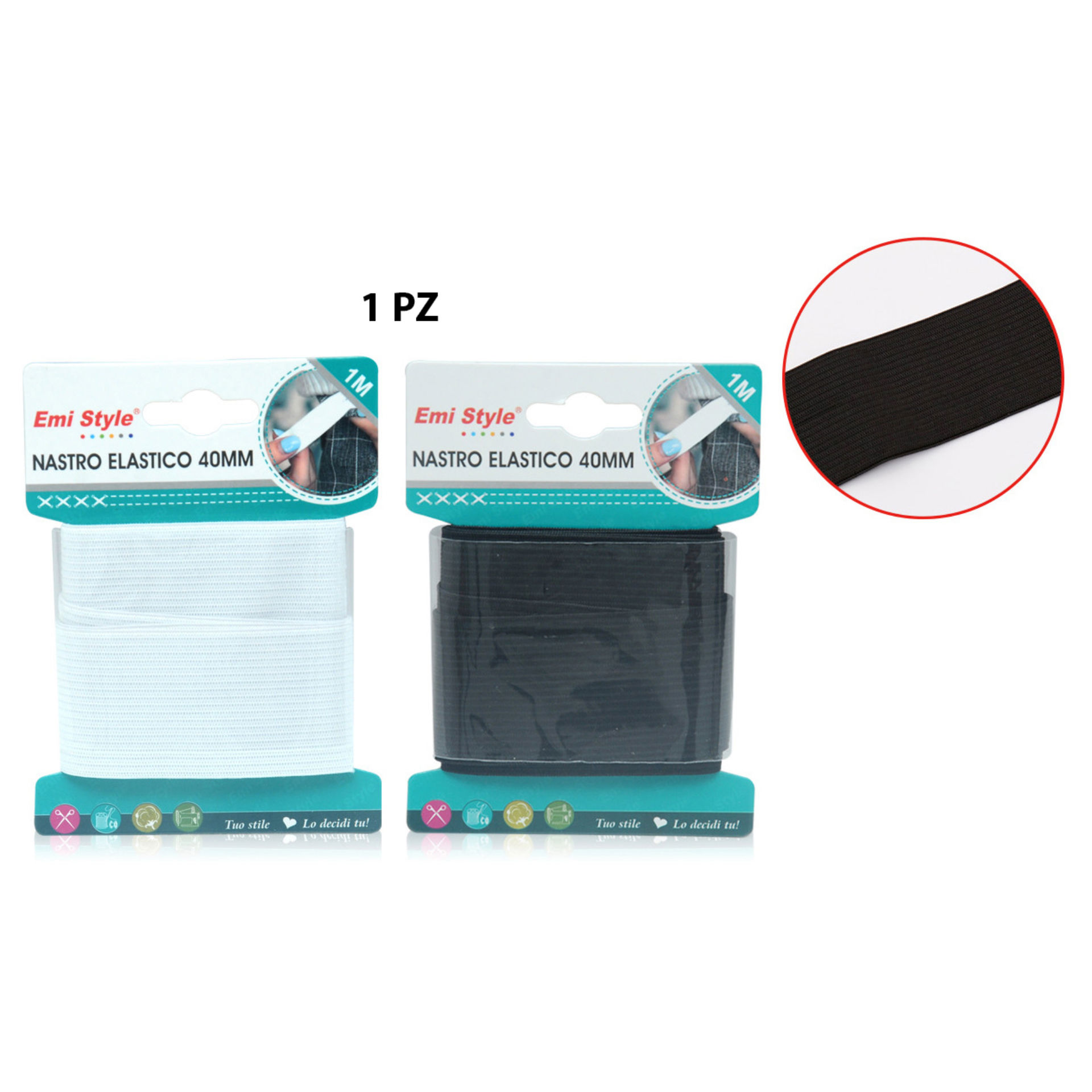 NASTRO ELASTICO 40MM*1M(6218958-AB)Emi Style