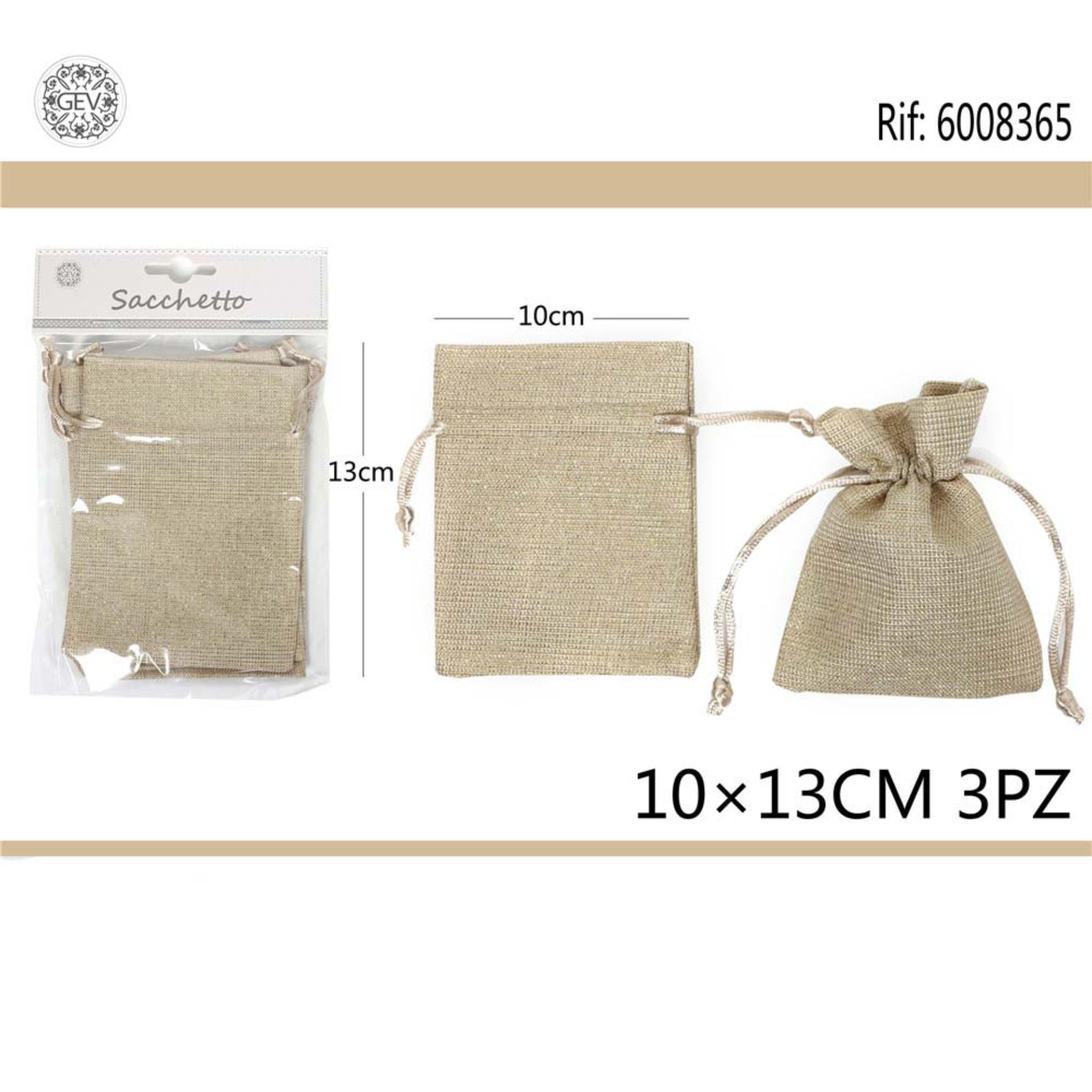 SACCHETTO LINO 10*13 3PCSGev