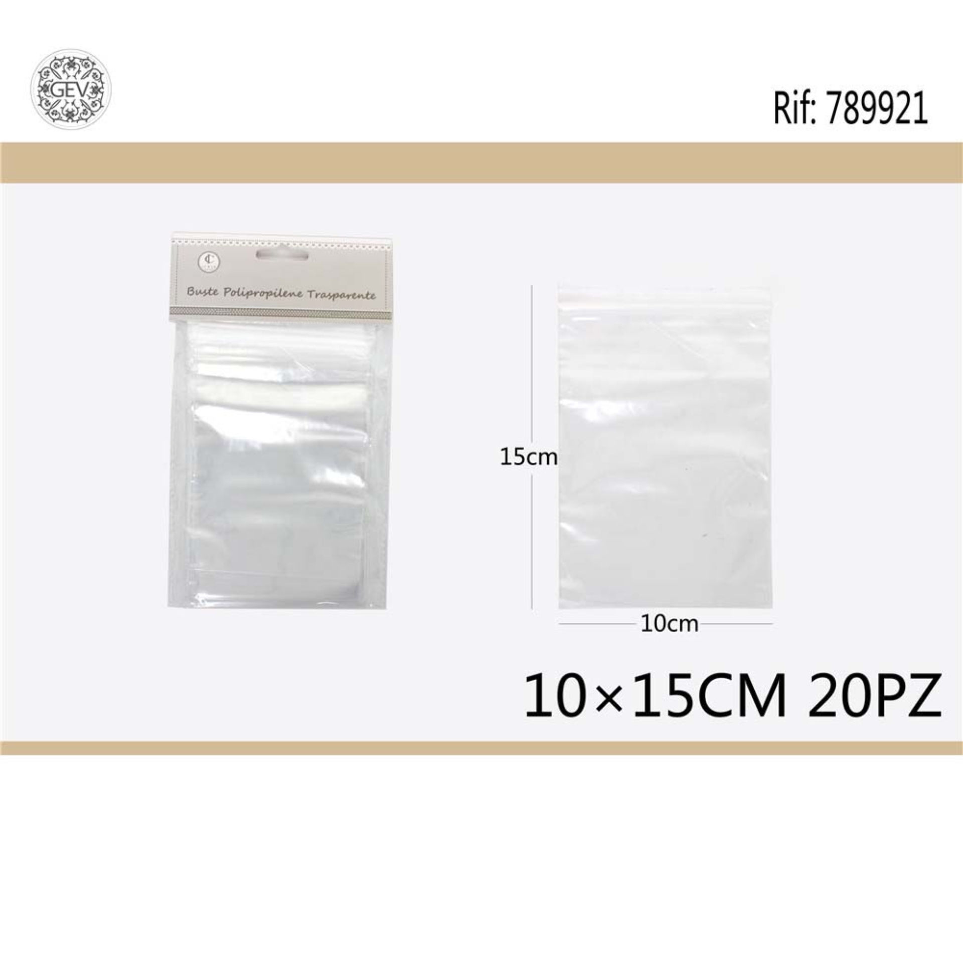 SACCHETTO TRASPARENTI 10*15 20PSCGev
