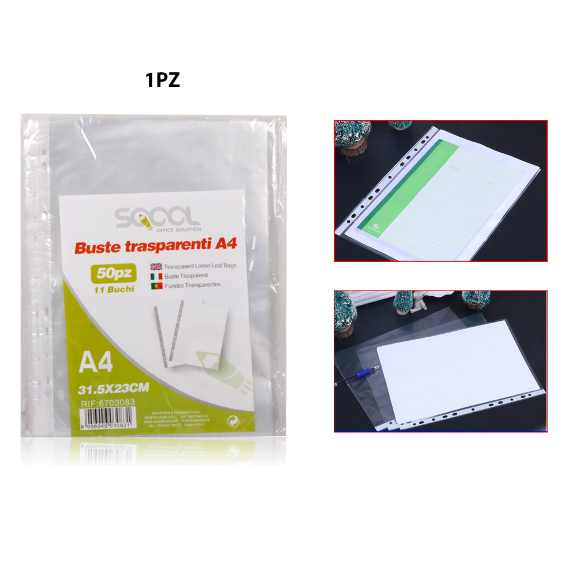 BUSTE TRASPARENTI A4 50PCSEmi Style