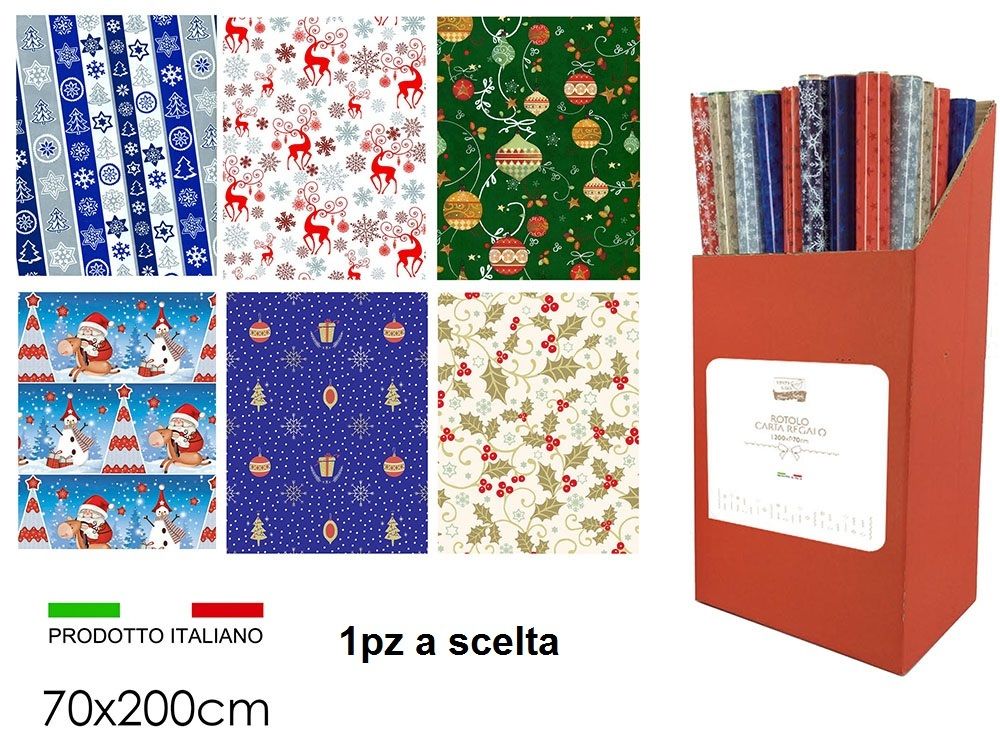 ROTOLO CARTA REGALO 70X200 6 ASSHappy Casa