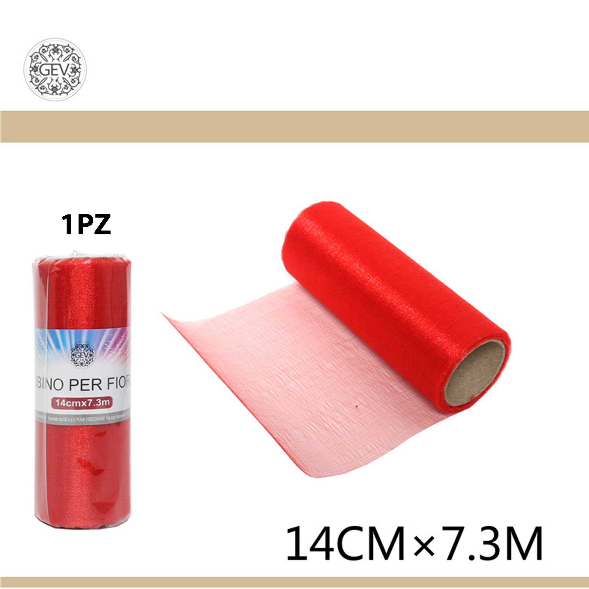 BOBINO PER FIORE 8YX14CM ROSSOGev