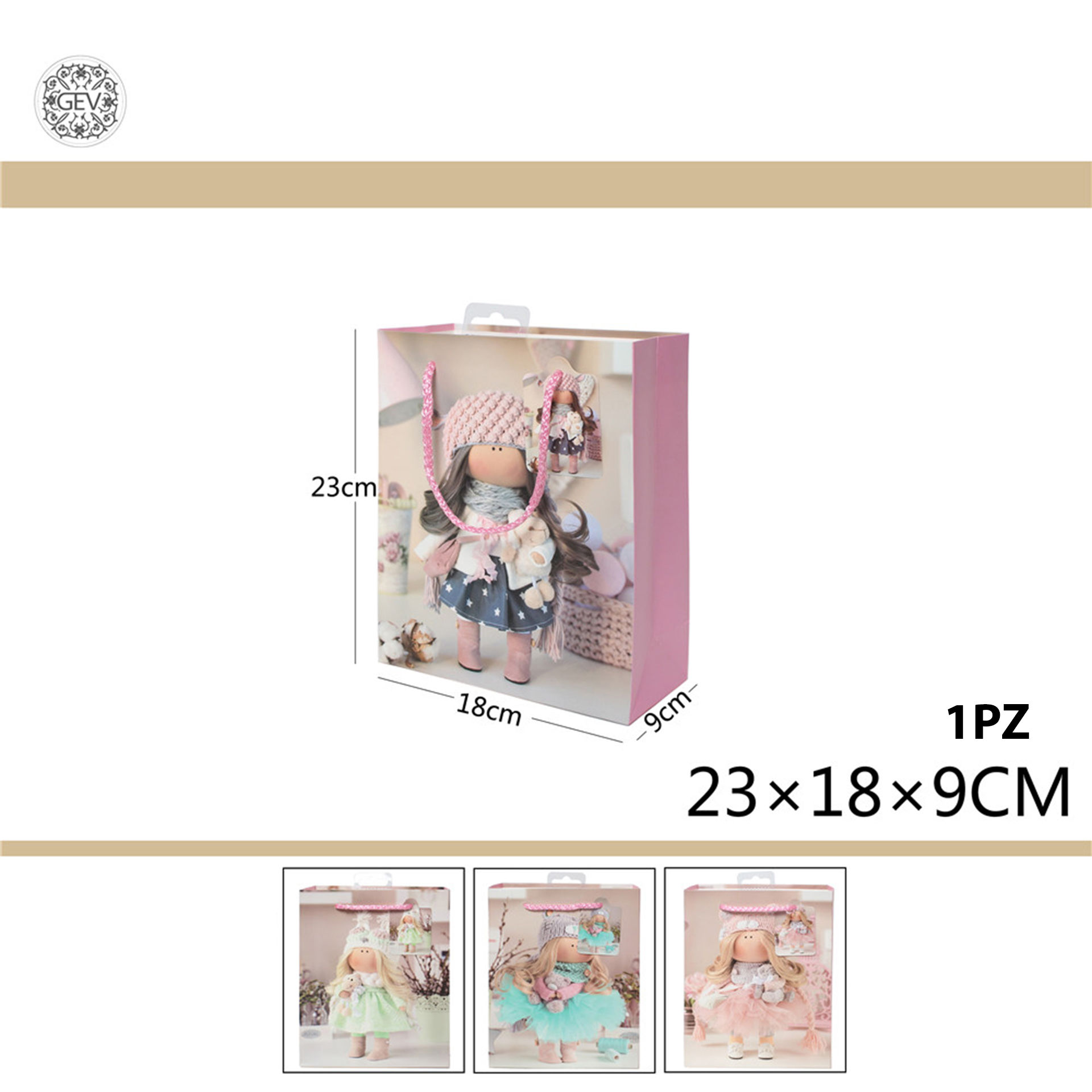 BUSTA DA REGALO 23*18*9CMGev