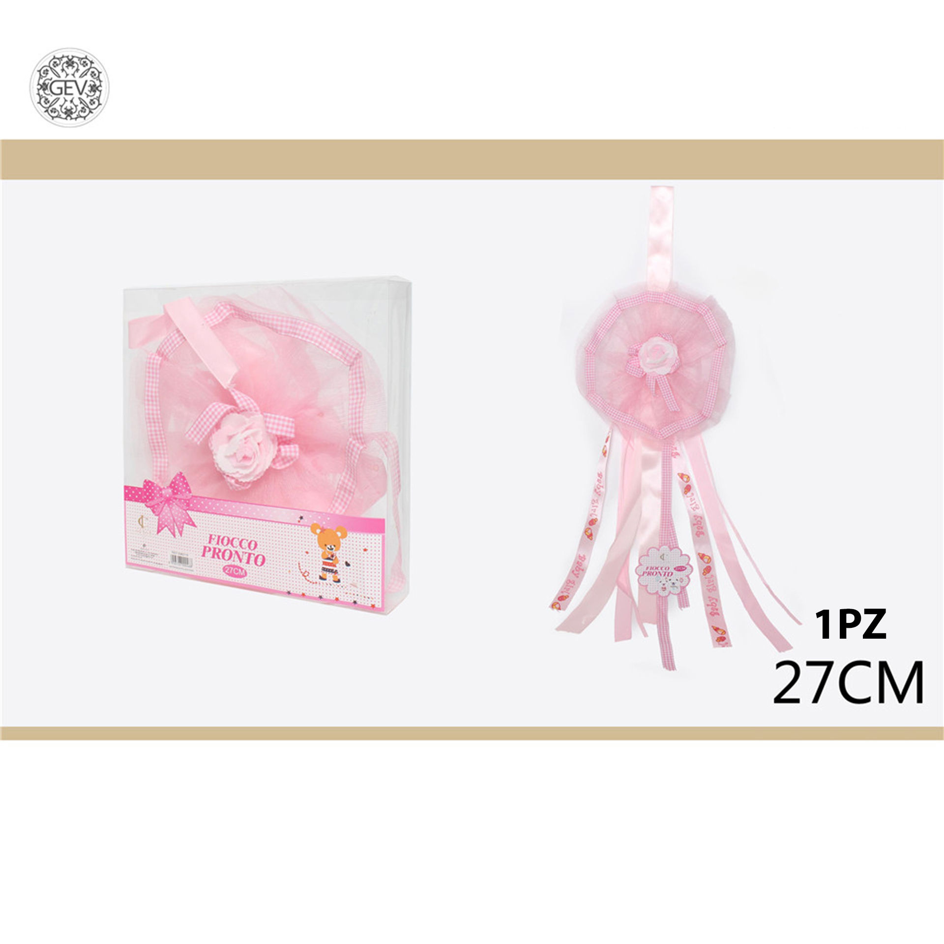 FIOCCO PRONTO 27CM ROSAGev