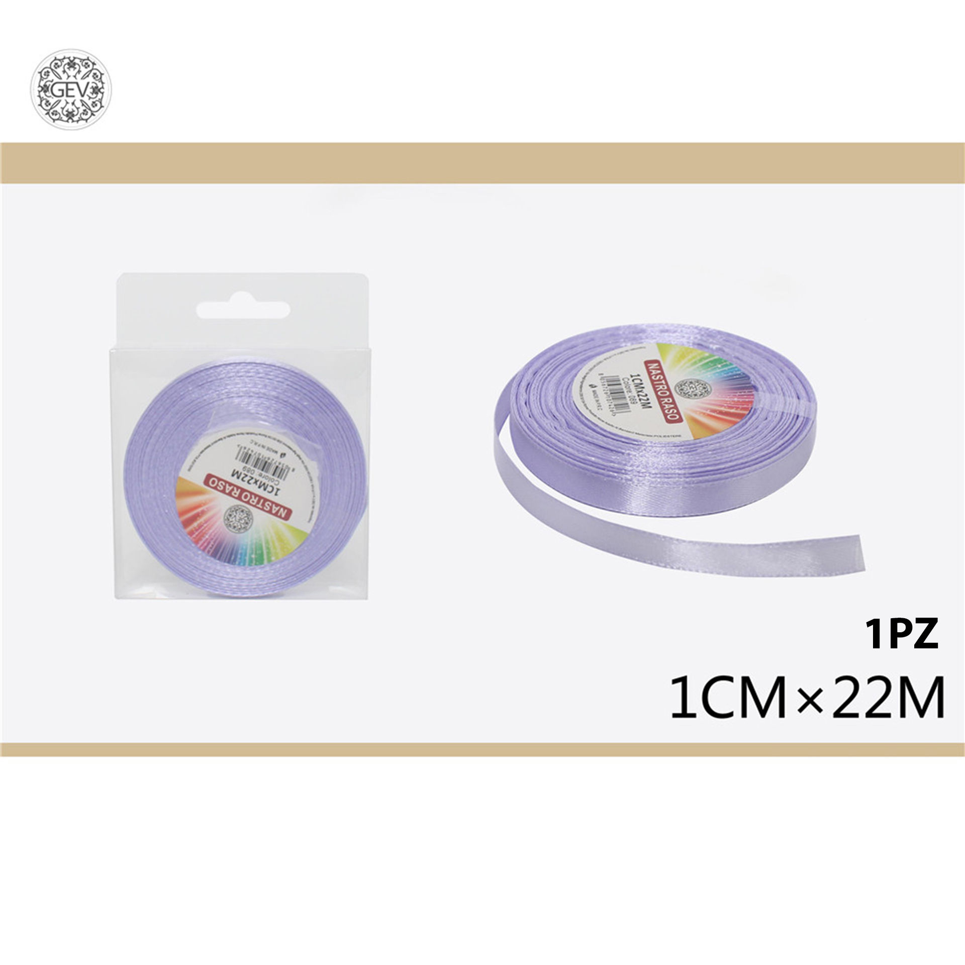 NASTRO RASO 1.0CMX25Y 089VIOLAGev