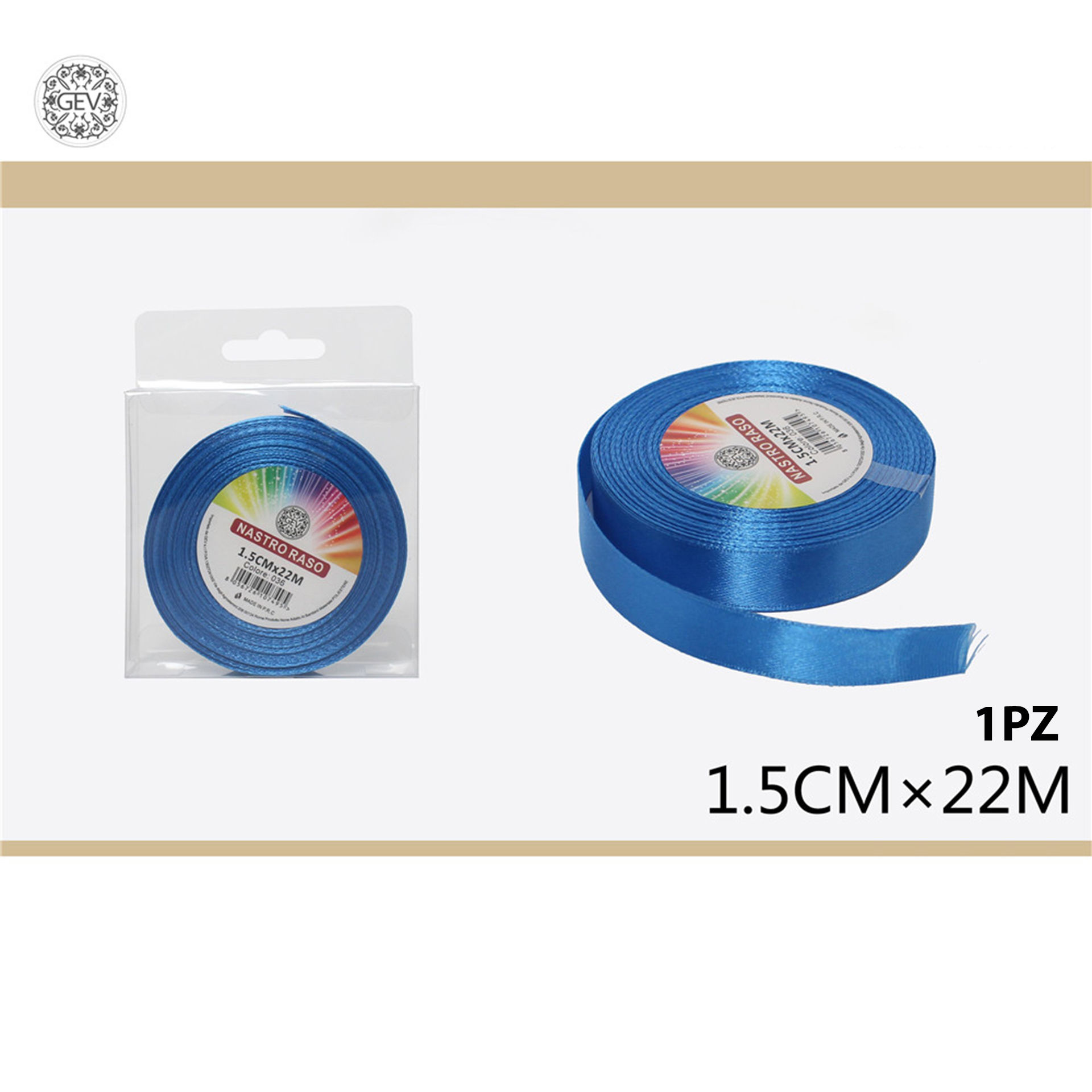 NASTRO RASO 1.5CMX25Y 036BLUGev