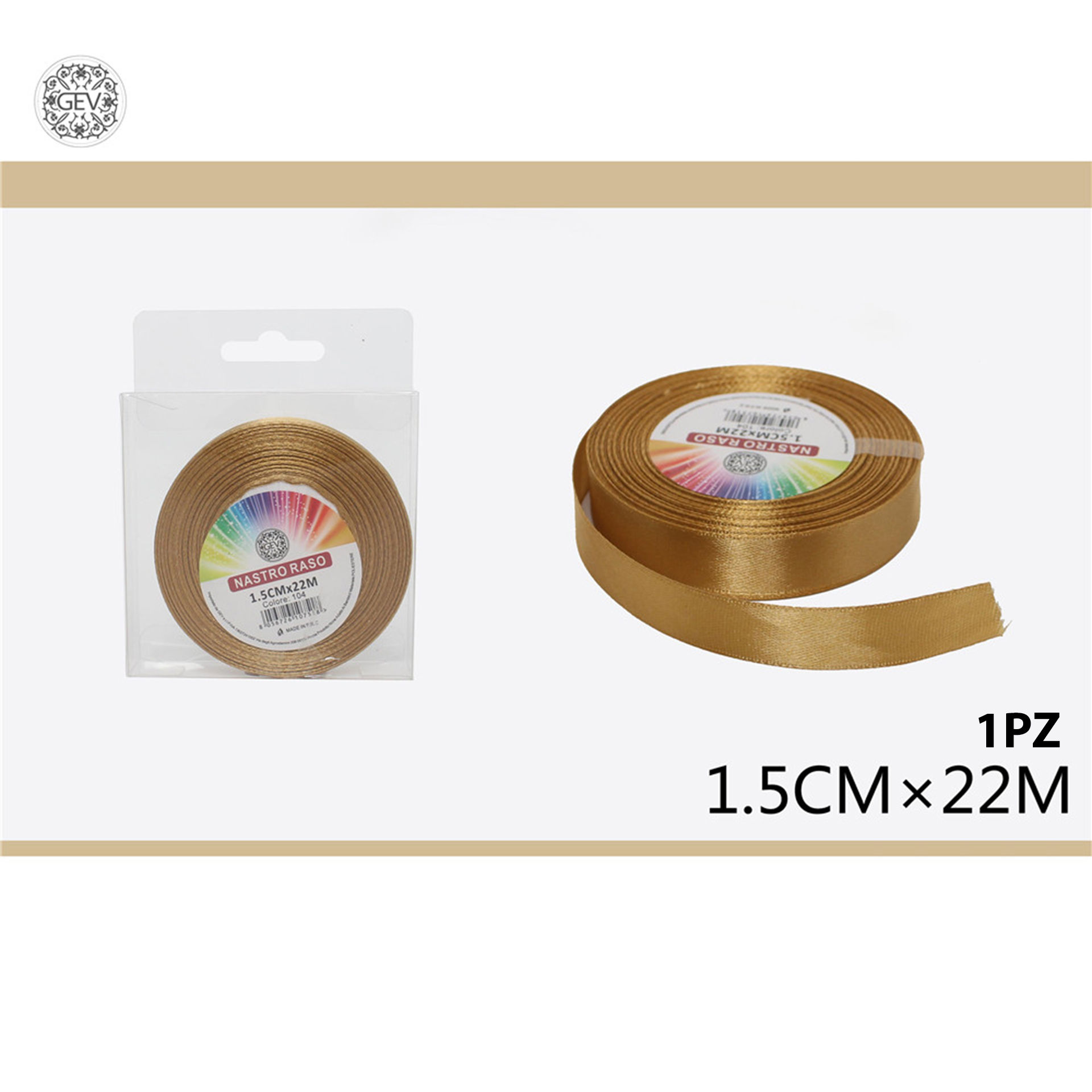 NASTRO RASO 1.5CMX25Y 104OROGev