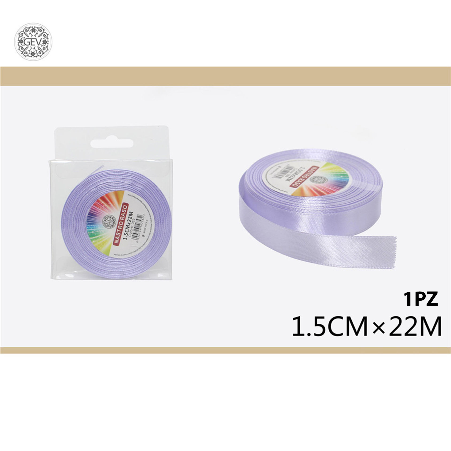 NASTRO RASO1.5CM*25Y 089VIOLAGev