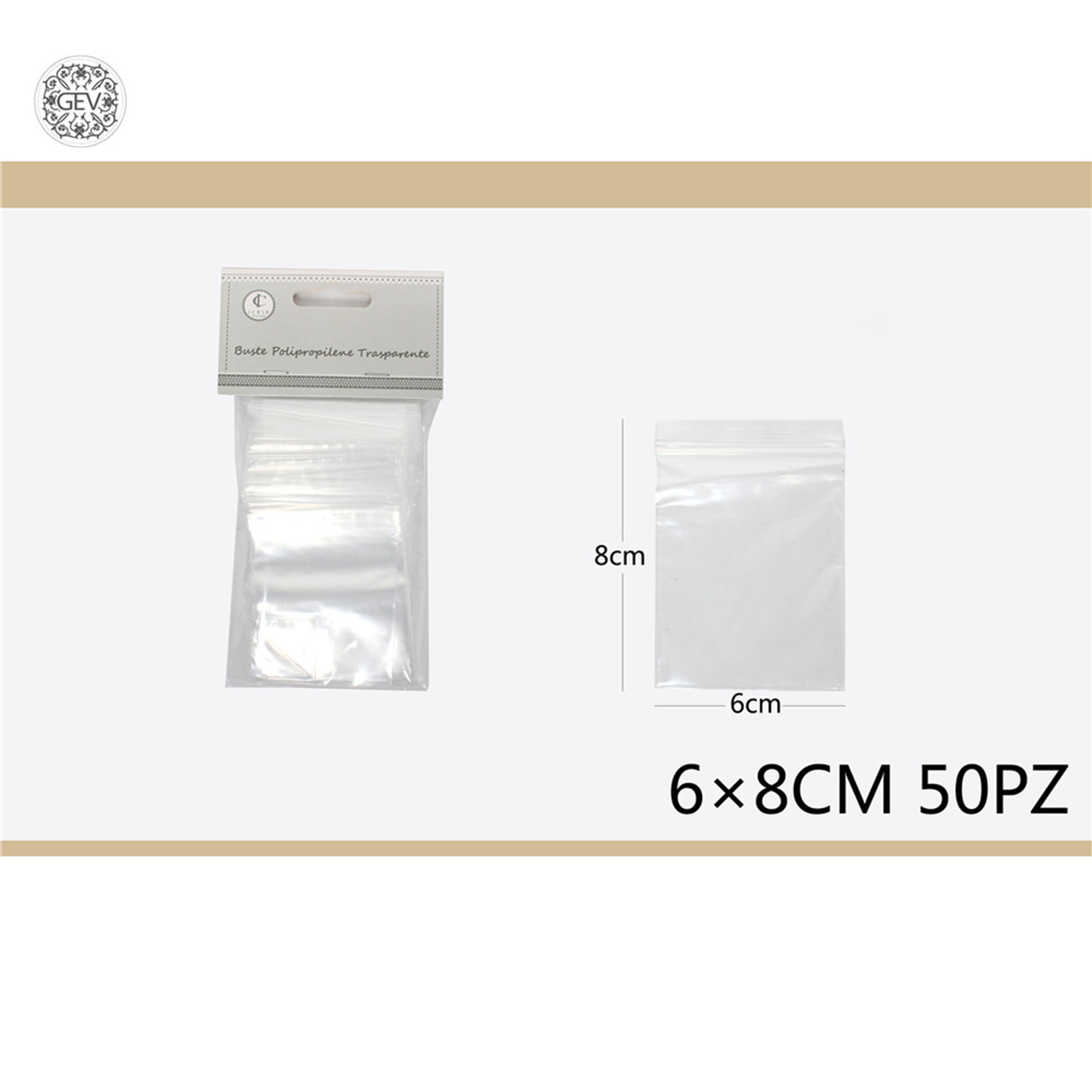 SACCHETTO TRASPARENTI 6*8 50PCGev