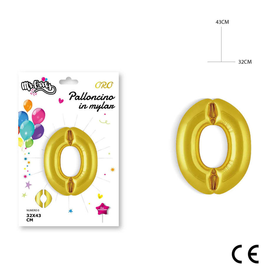 MR.PARTY PALLONCINO MYLAR ORO 0 32X43CMDc