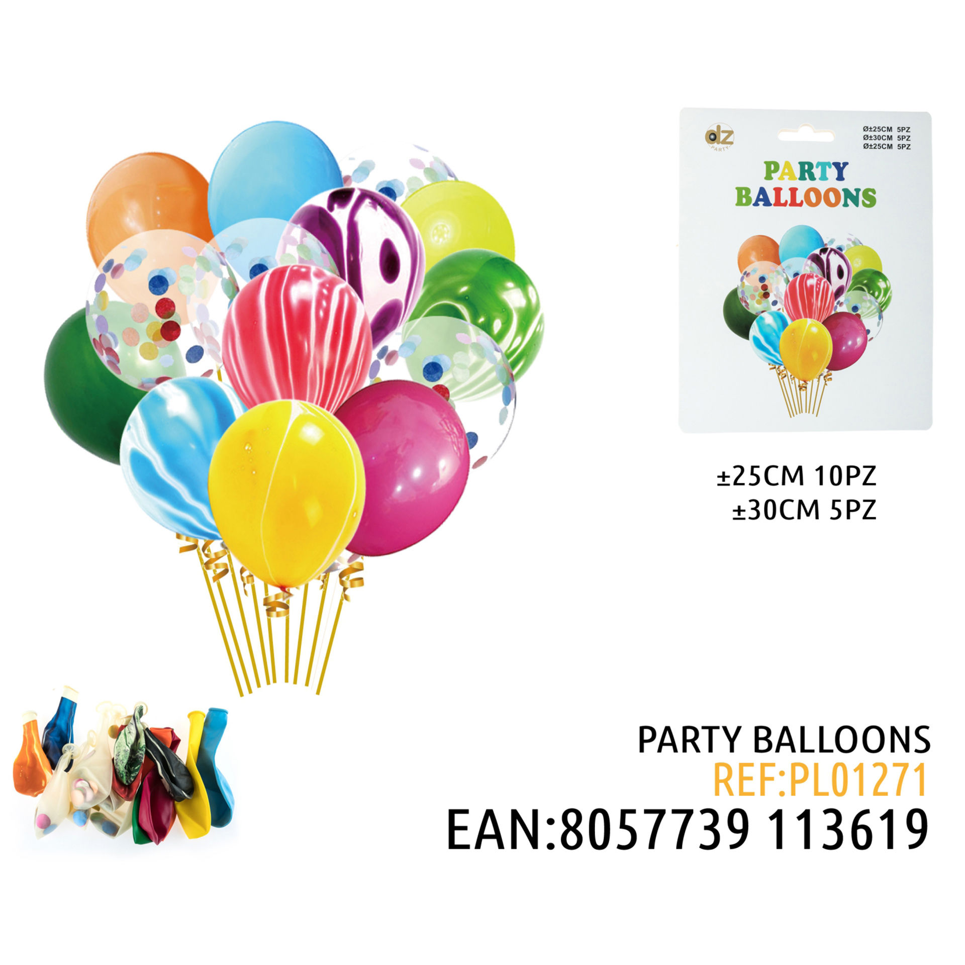PARTY BALLOONS 30CM 15PZDz