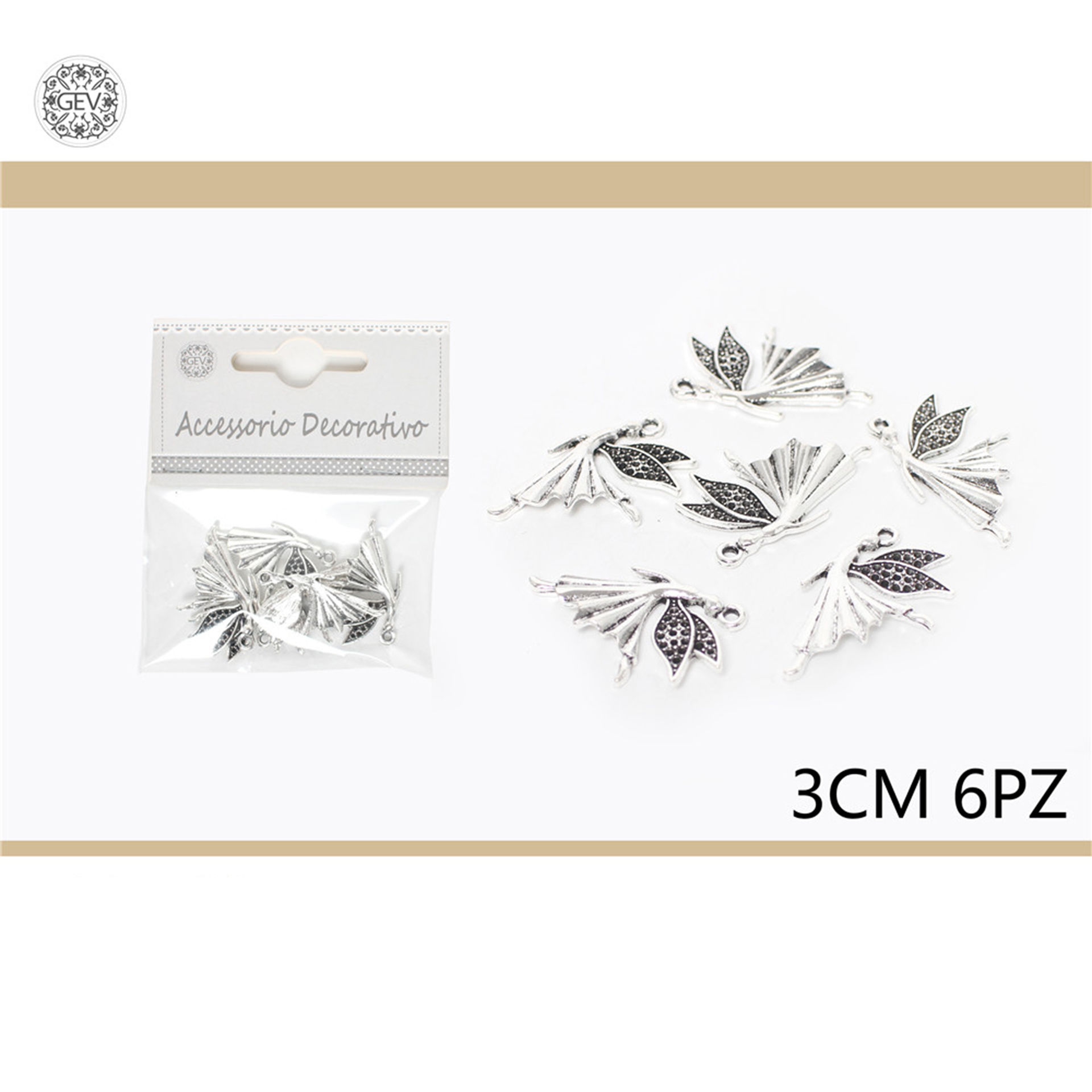 DEC.IN FERRO 3CM 6PCSGev