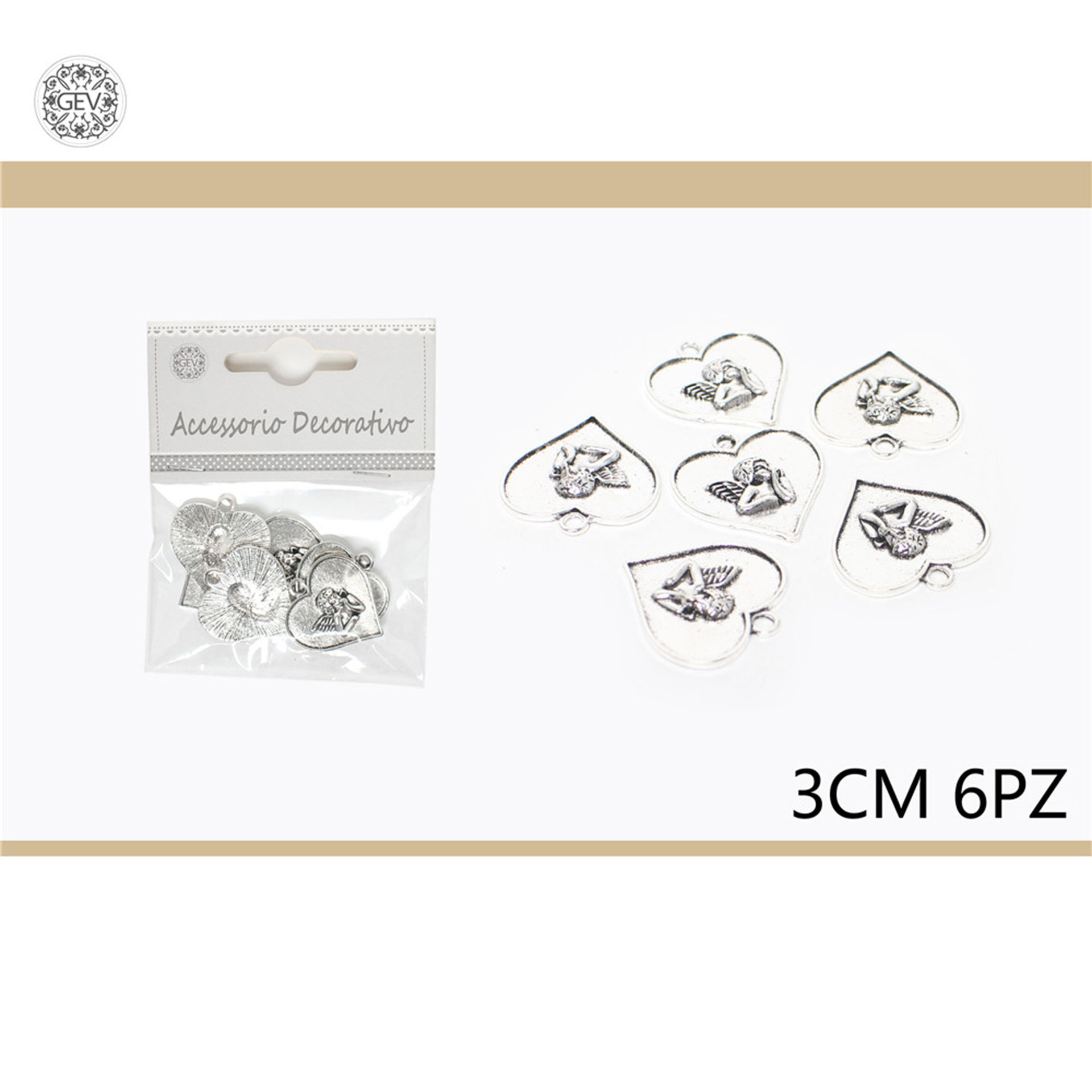 DEC.IN FERRO 3CM 6PCSGev