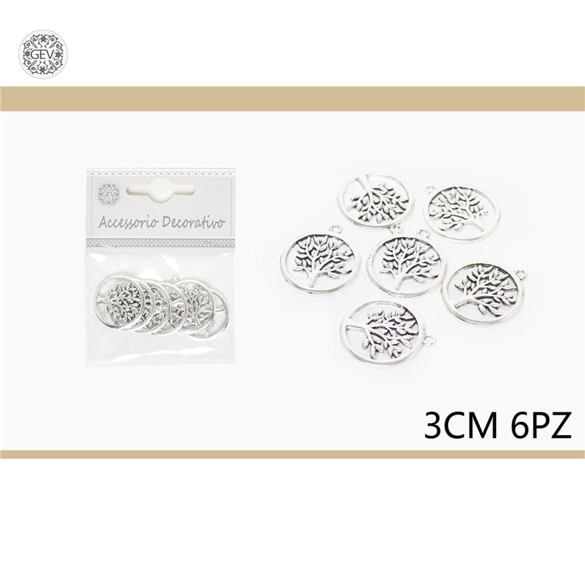 DEC.IN FERRO 3CM 6PCSGev