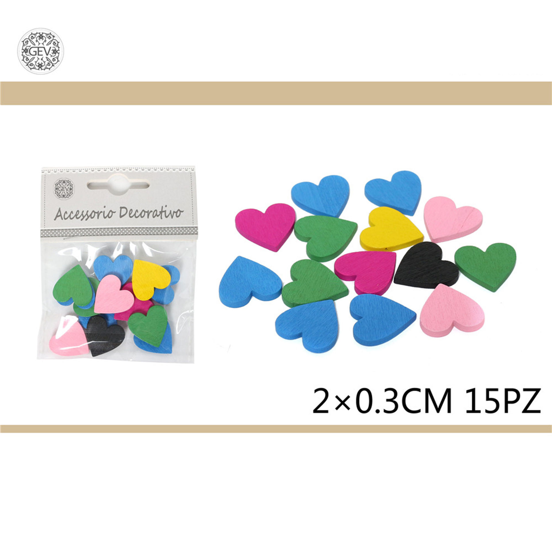 DEC.IN LEGNO 2CM 15PCGev