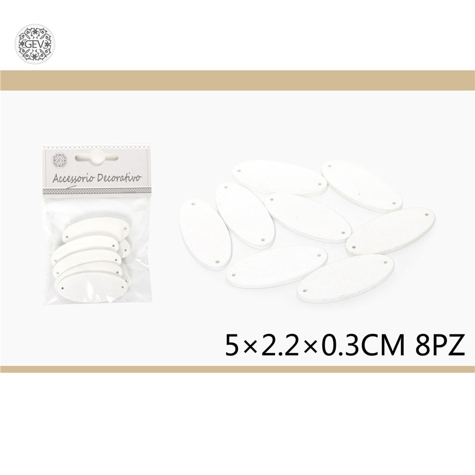 DEC.IN LEGNO 5CM 8PCSGev