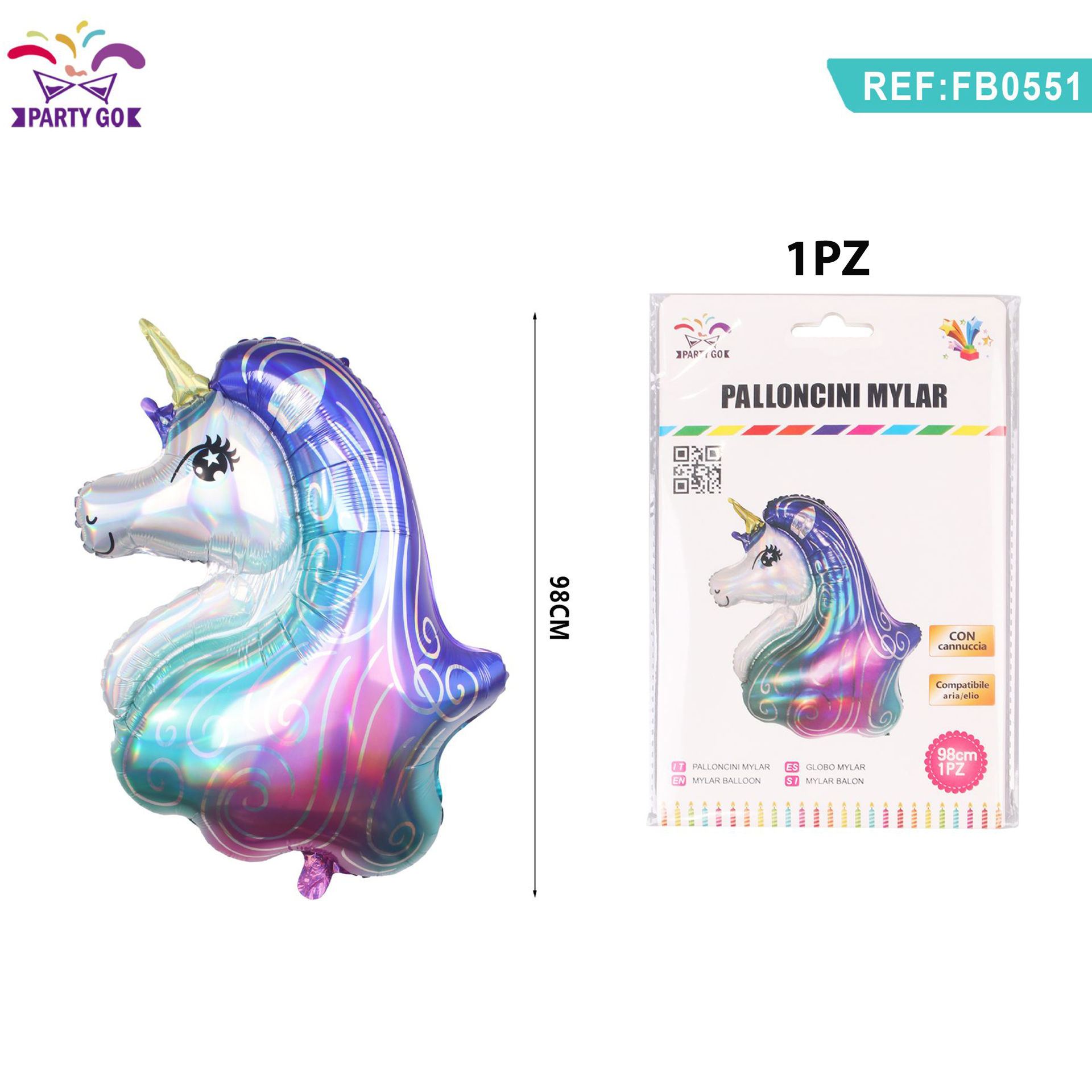 PALLONCINO ALLUMINIOParty Go