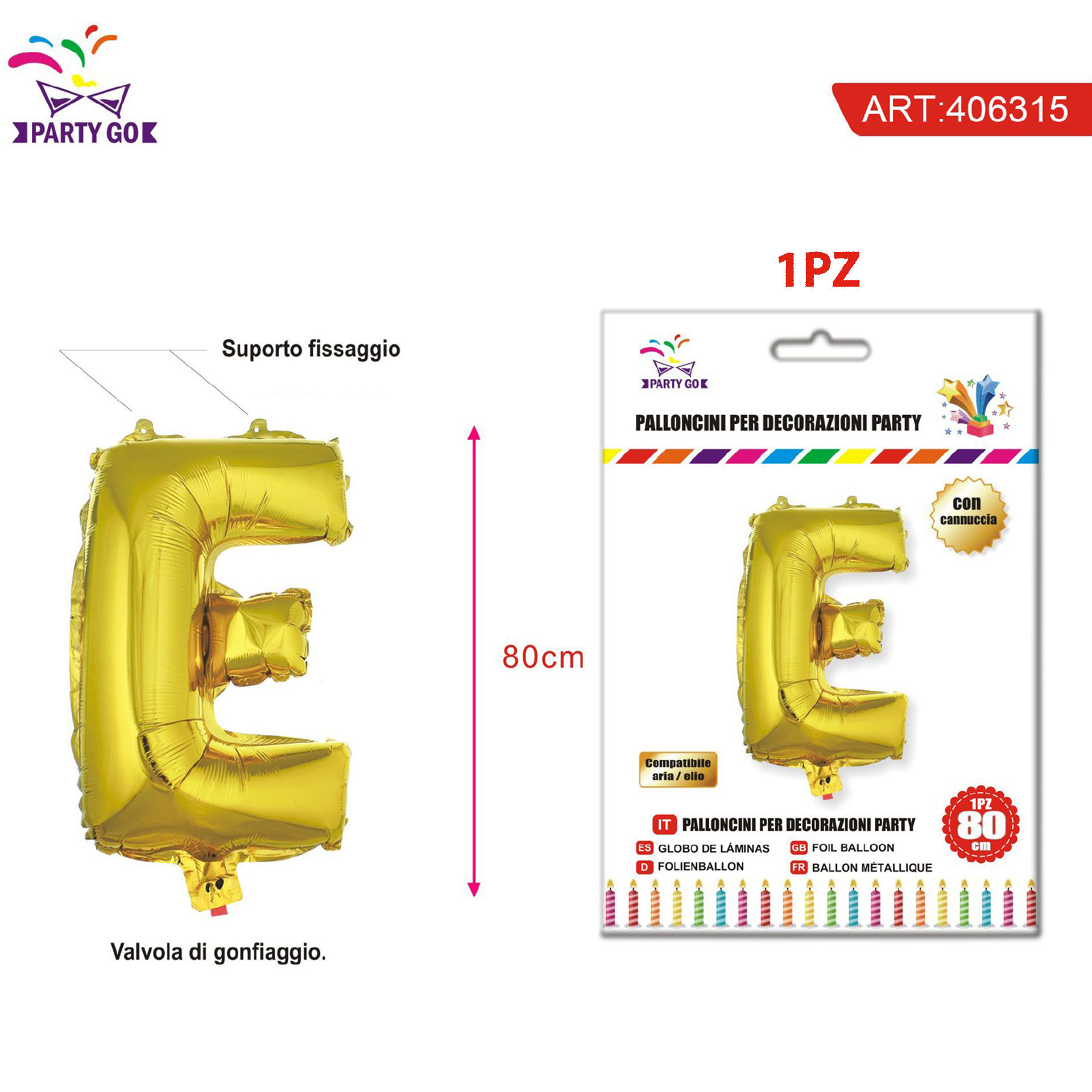 PALLONCINO ALLUMINIO E 80CMParty Go