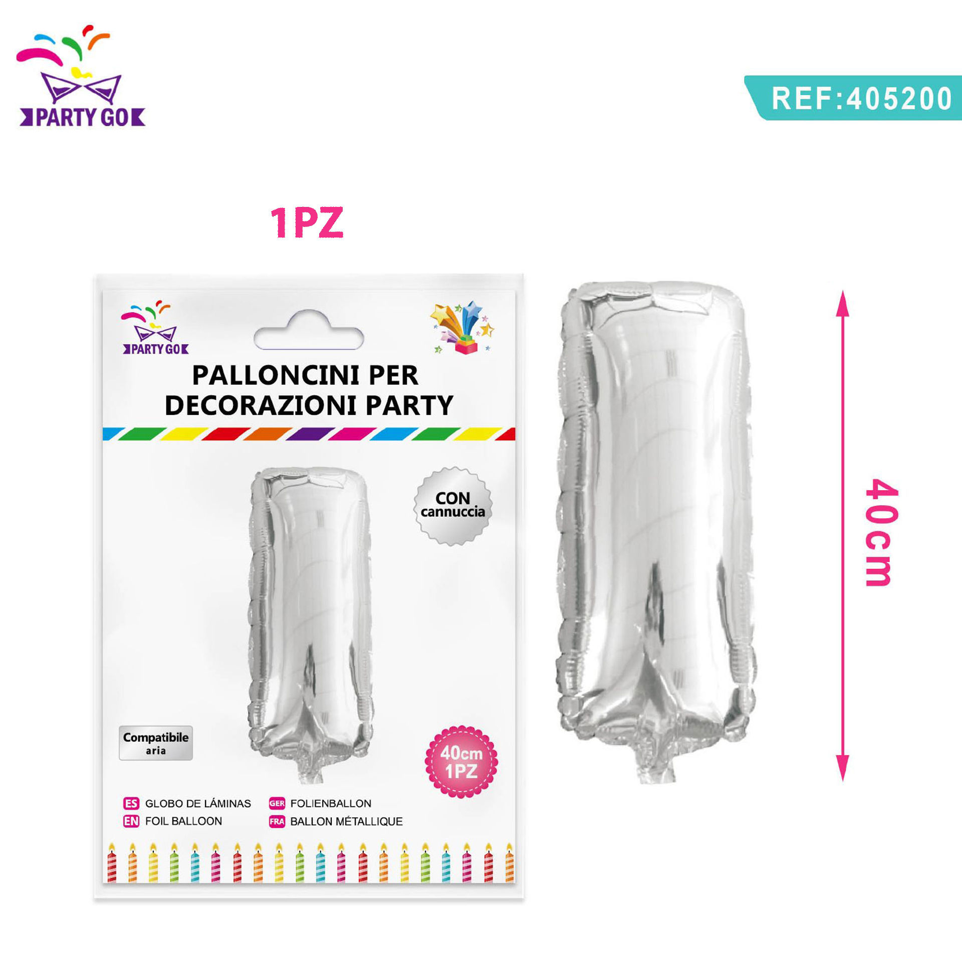 PALLONCINO ALLUMINIO I 40CMParty Go
