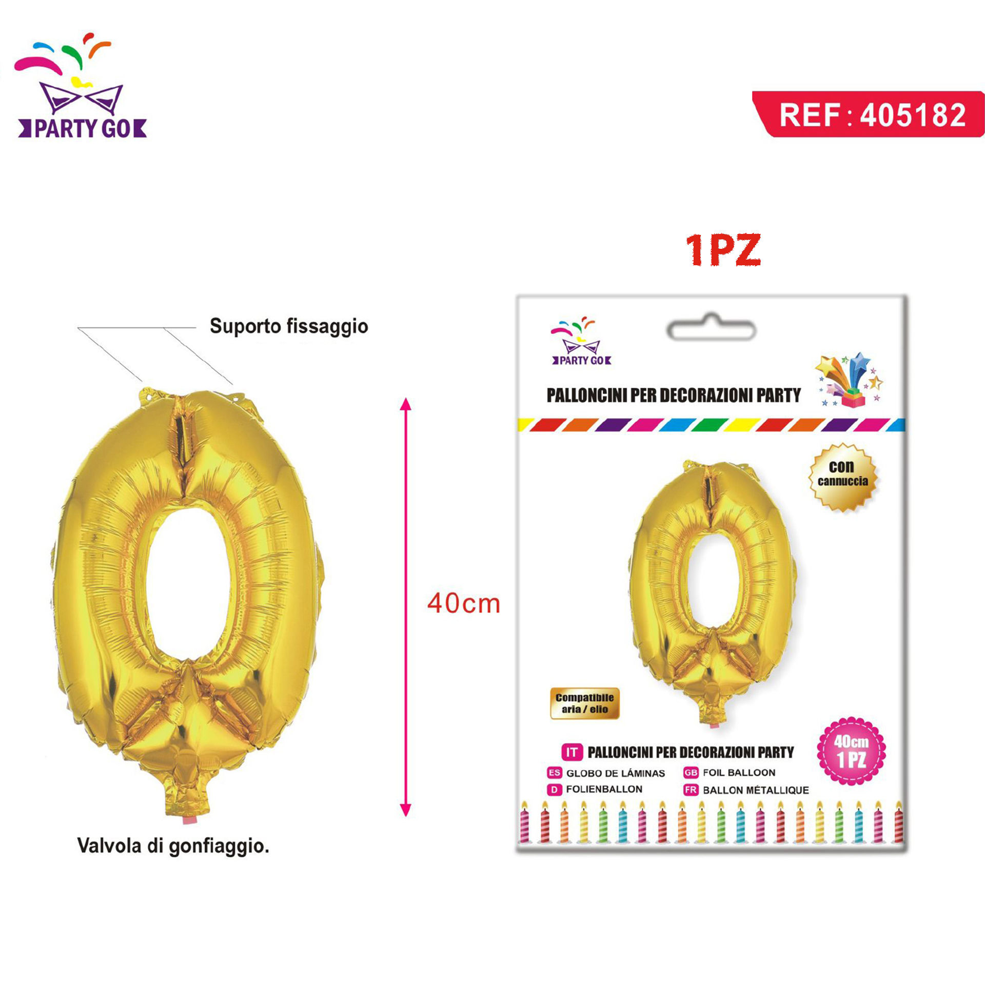 PALLONCINO ALLUMINIO N0 40CMParty Go