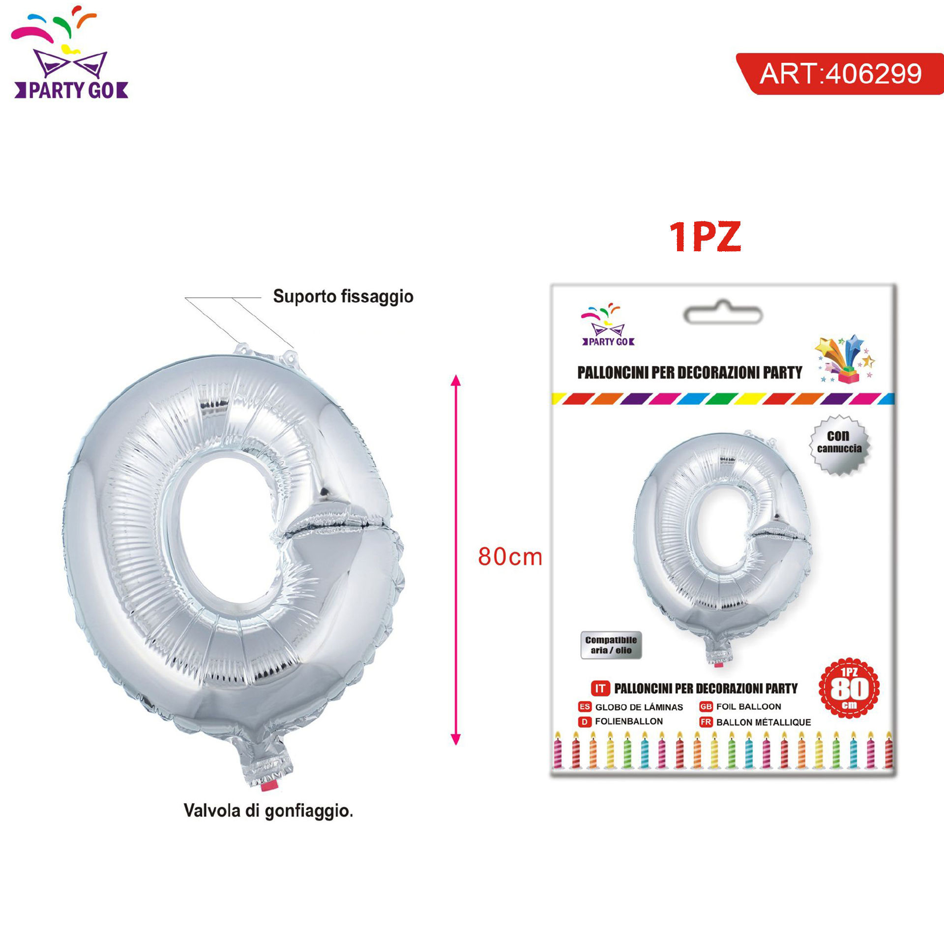 PALLONCINO ALLUMINIO O 80CMParty Go