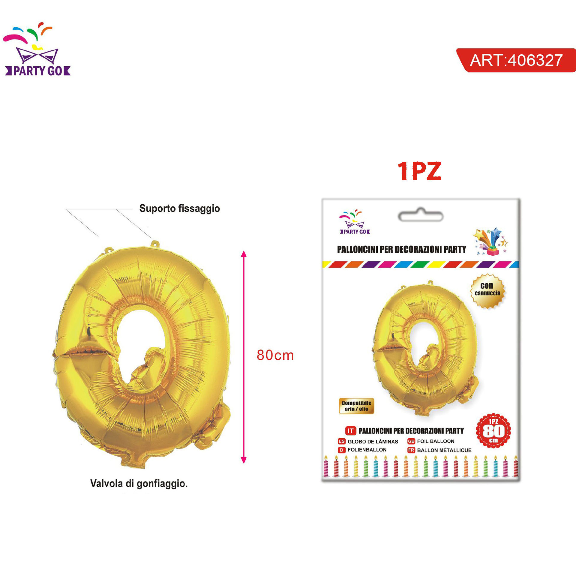 PALLONCINO ALLUMINIO Q 80CMParty Go