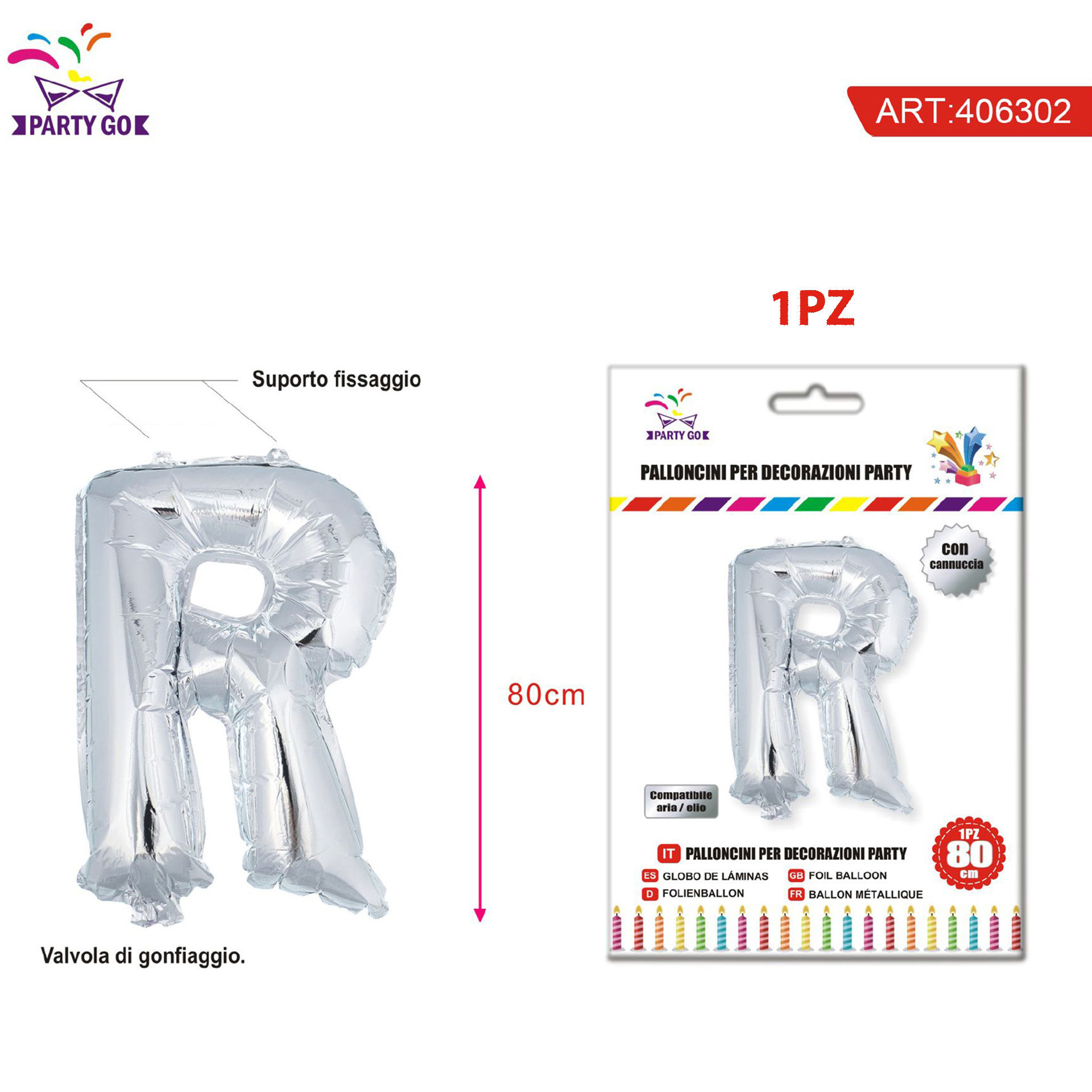 PALLONCINO ALLUMINIO R 80CMParty Go