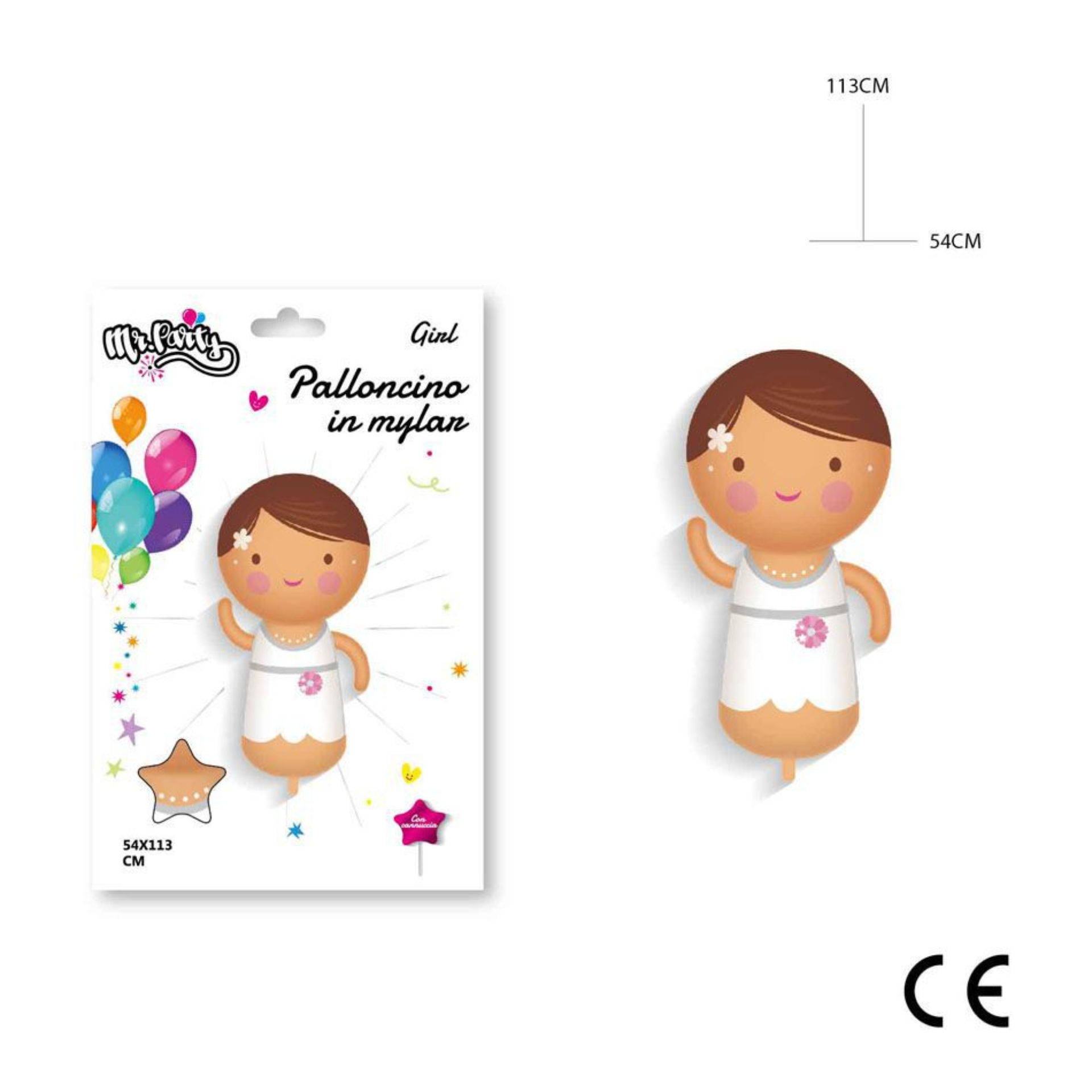 PALLONCINO MYLAR GIRL 54X113CMDc